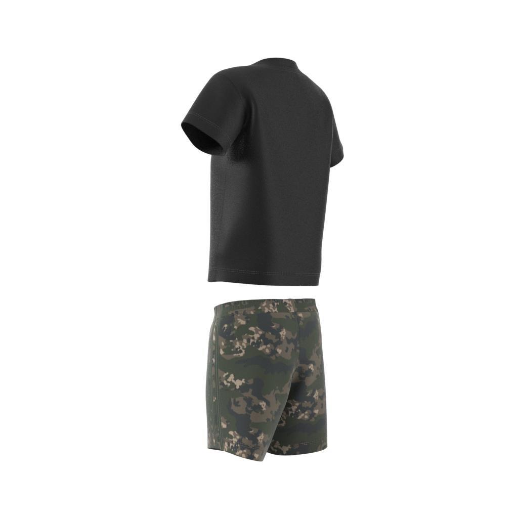 Unisex Camo Shorts And Tee Set, Black, A901_ONE, large image number 9