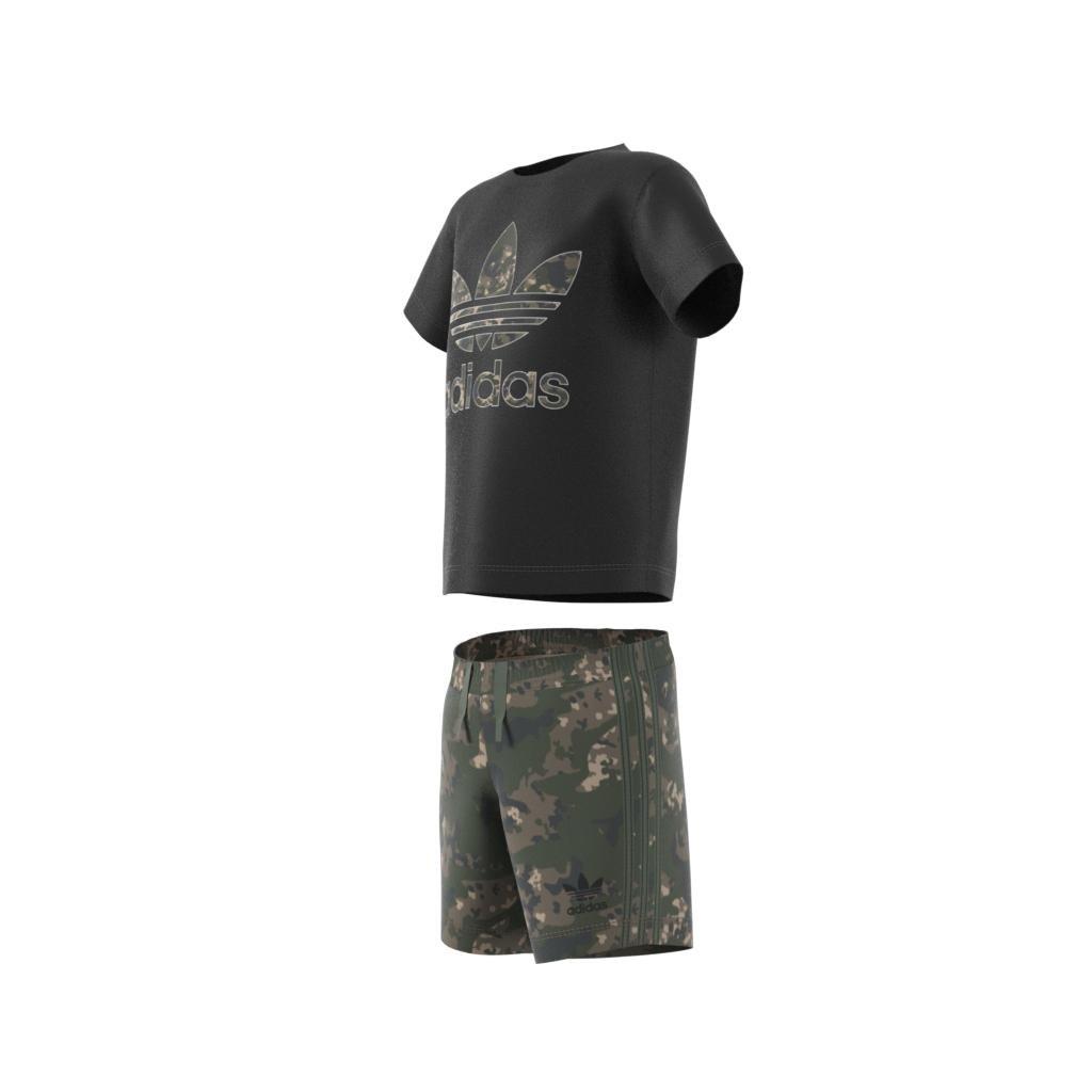 Unisex Camo Shorts And Tee Set, Black, A901_ONE, large image number 12