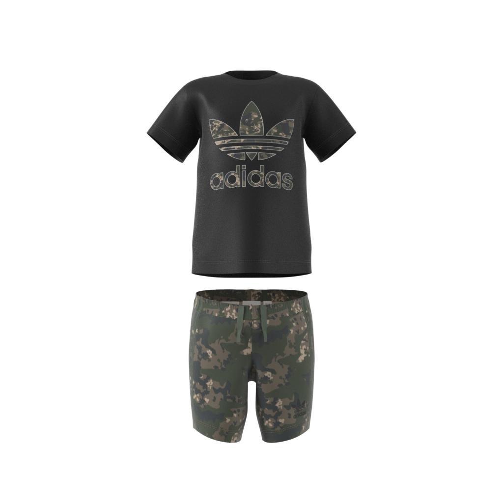 Unisex Kids Camo Shorts And Tee Set, Black, , large image number 14