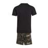 Kids Unisex Camo Shorts And Tee Set, Black, A901_ONE, thumbnail image number 1