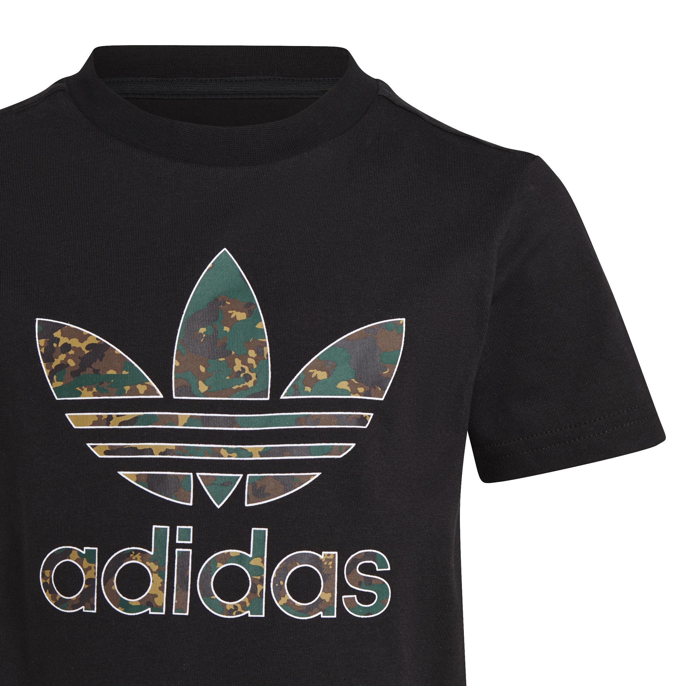 Unisex Kids Camo Shorts And Tee Set, Black, , large image number 5