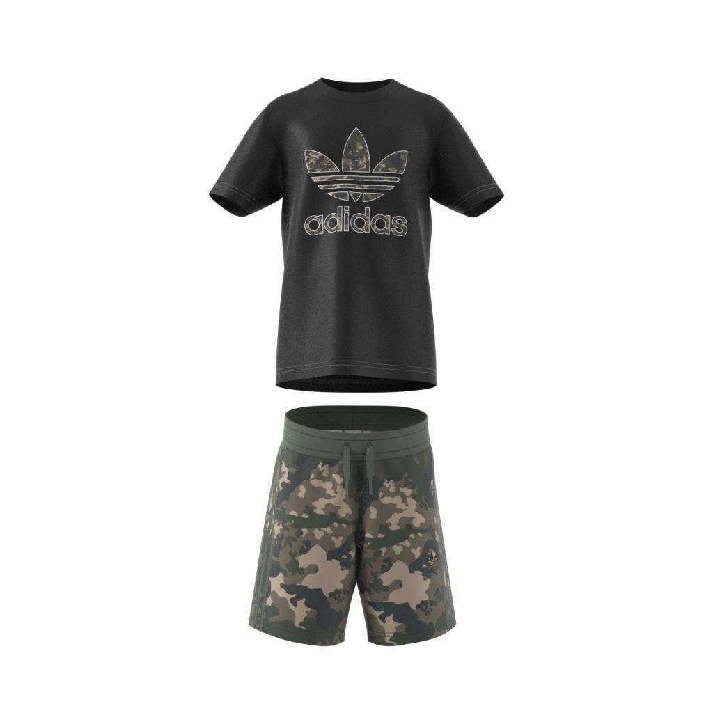 Unisex Camo Shorts And Tee Set, Black, A901_ONE, large image number 7