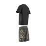 Kids Unisex Camo Shorts And Tee Set, Black, A901_ONE, thumbnail image number 10