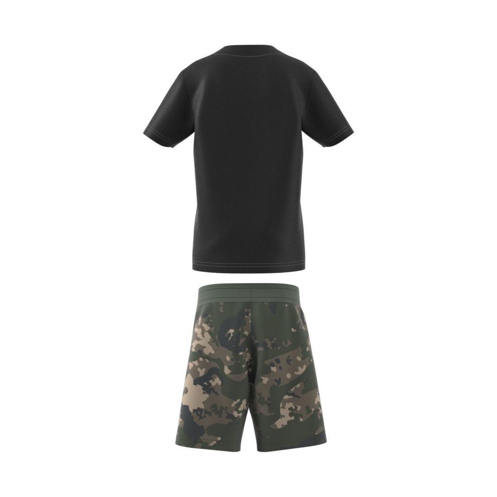 Unisex Kids Camo Shorts And Tee Set, Black, , large image number 12