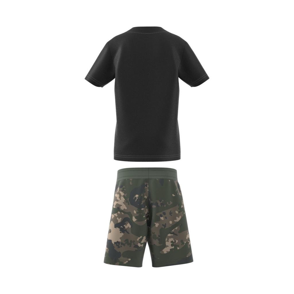 Unisex Camo Shorts And Tee Set, Black, A901_ONE, large image number 12