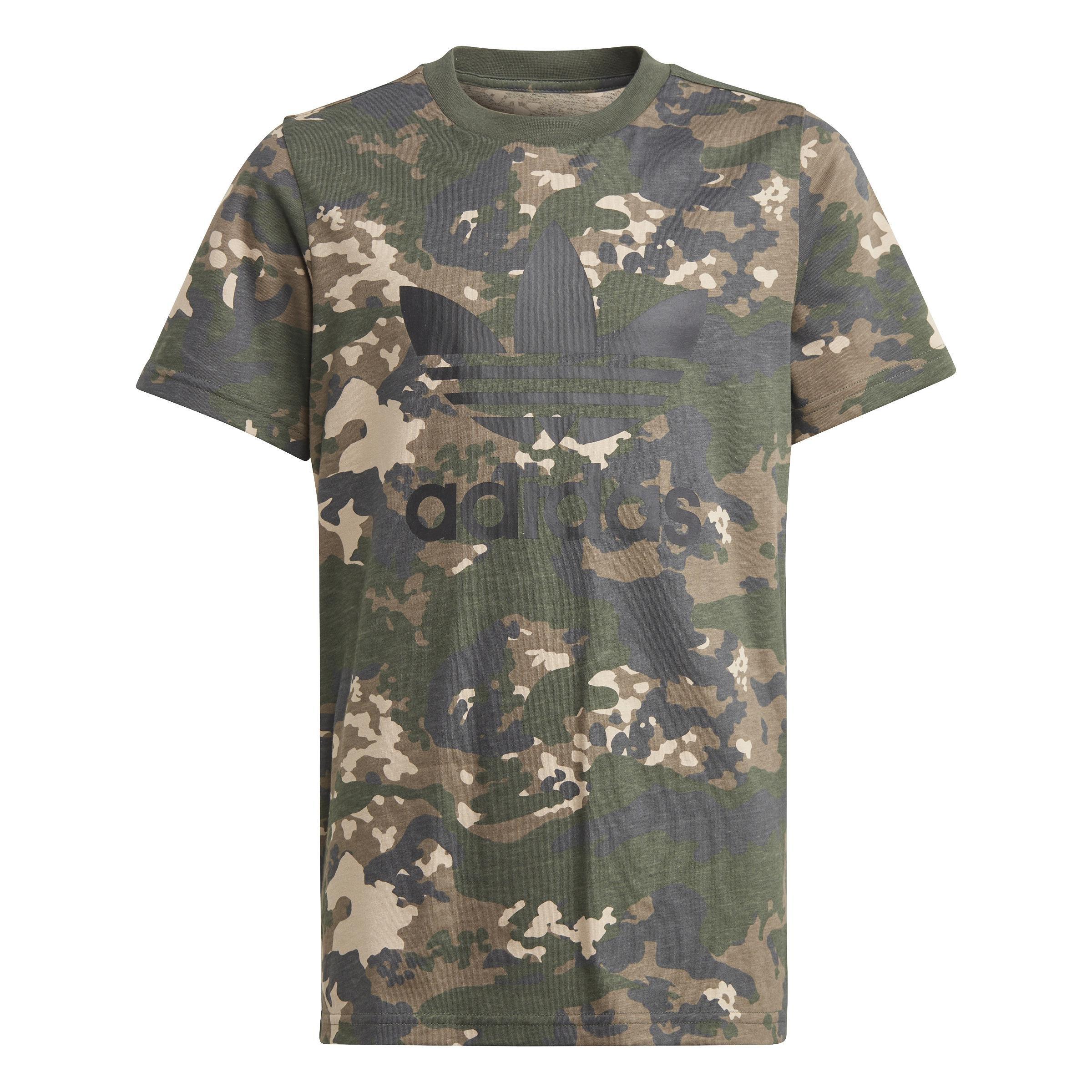 Unisex Kids Camo T-Shirt, Beige, A901_ONE, medium