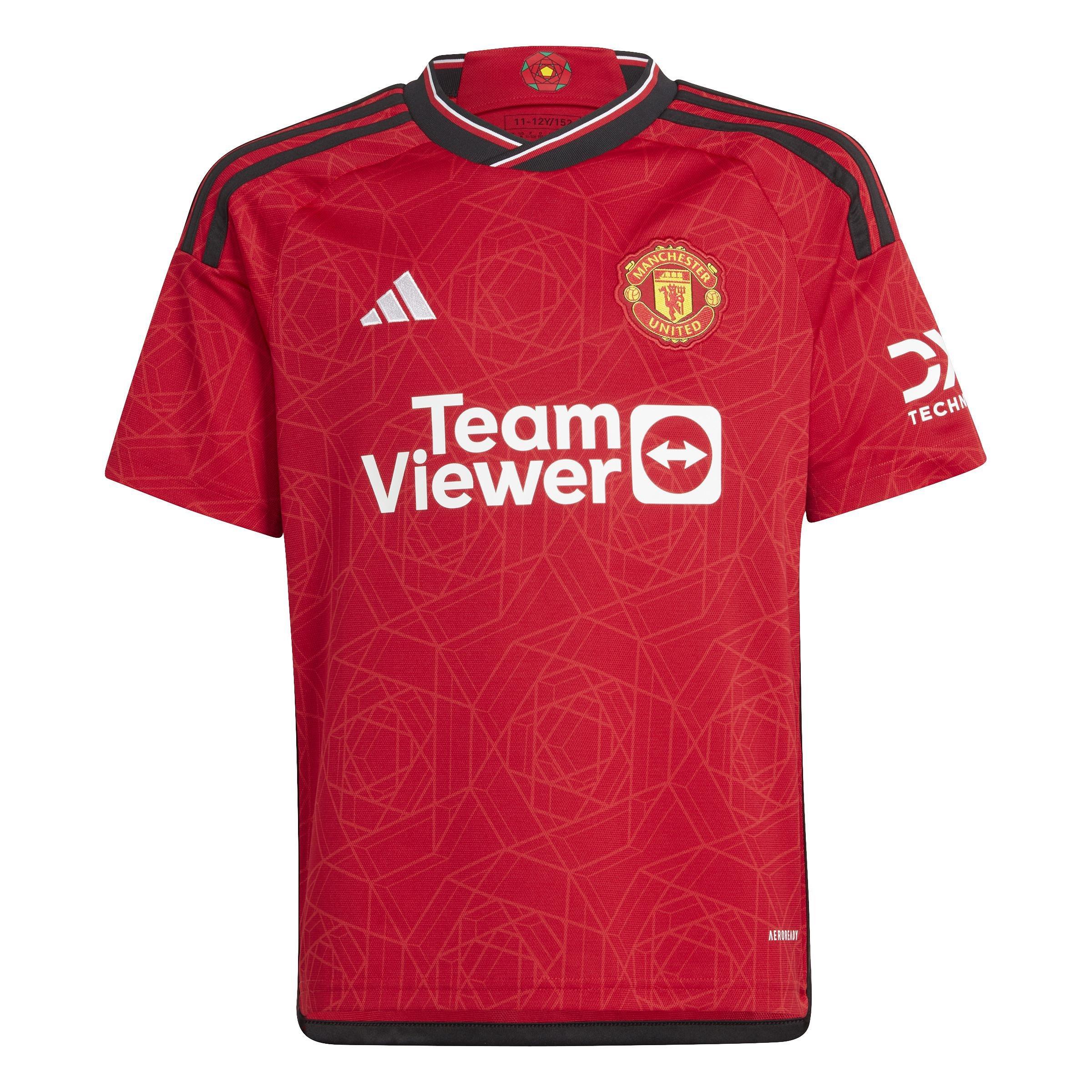 Kids Manchester United 23/24 Home Jersey, Red, A901_ONE, medium