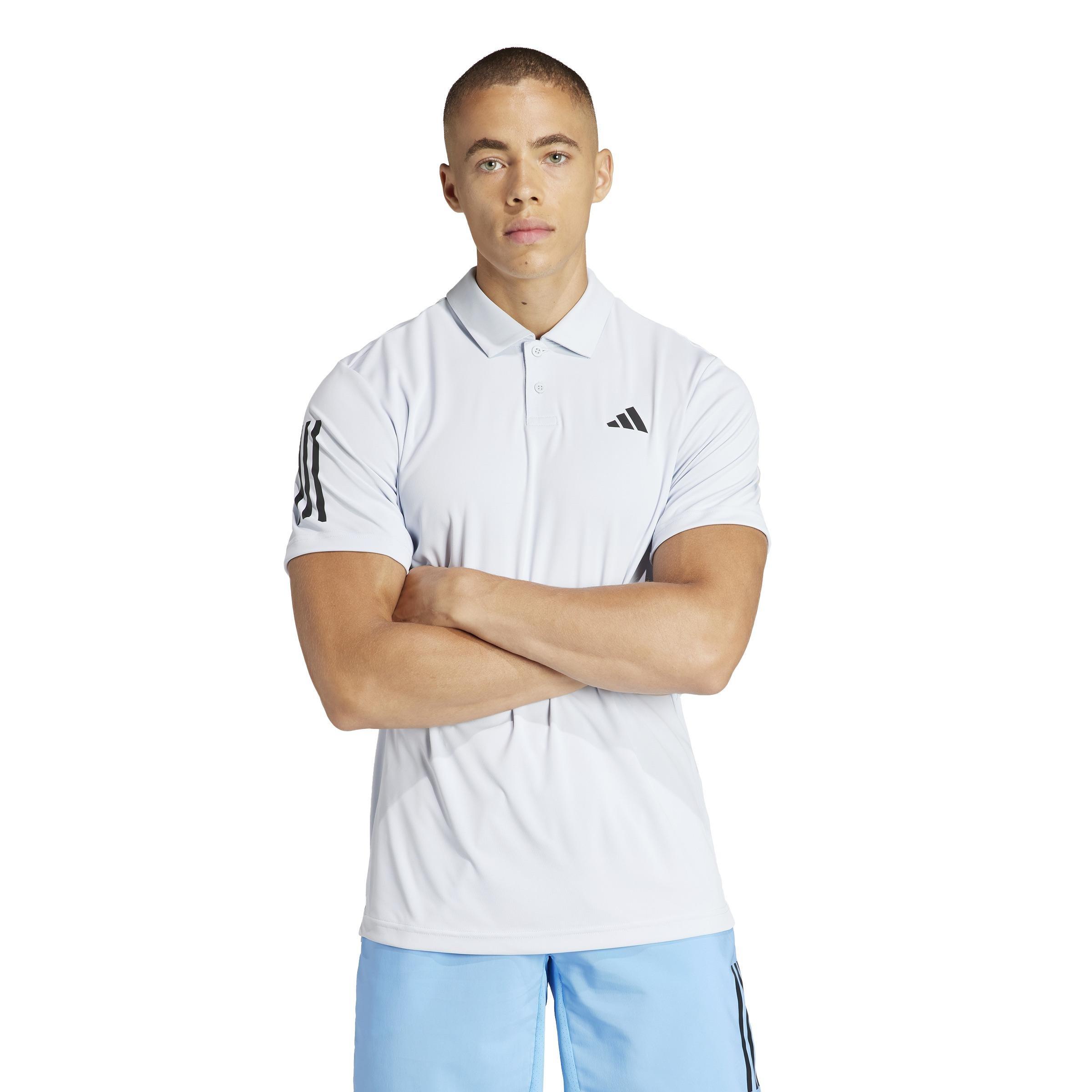 Club 3-Stripes Tennis Polo Shirt, Blue, A901_ONE, large image number 7