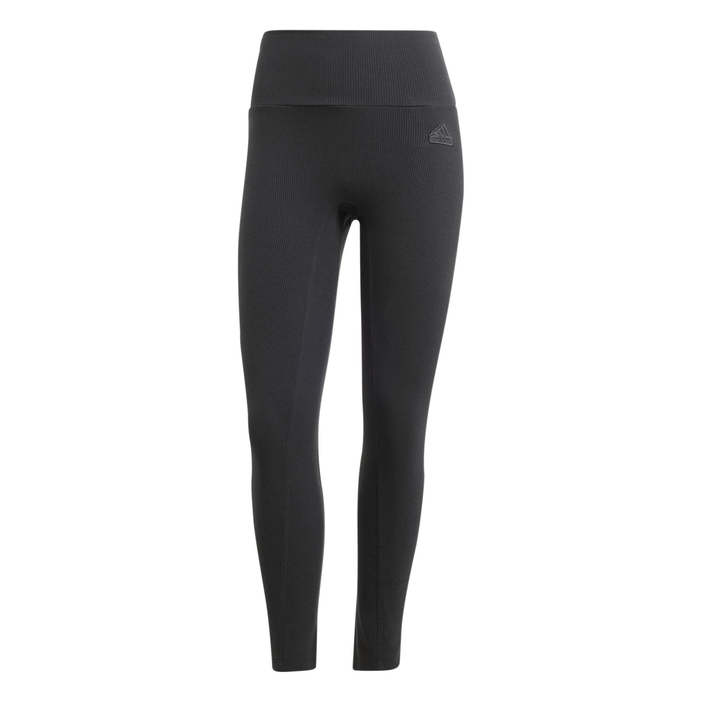 Lounge Ribbed High-Waist 7/8 Leggings, Black, A901_ONE, large image number 0