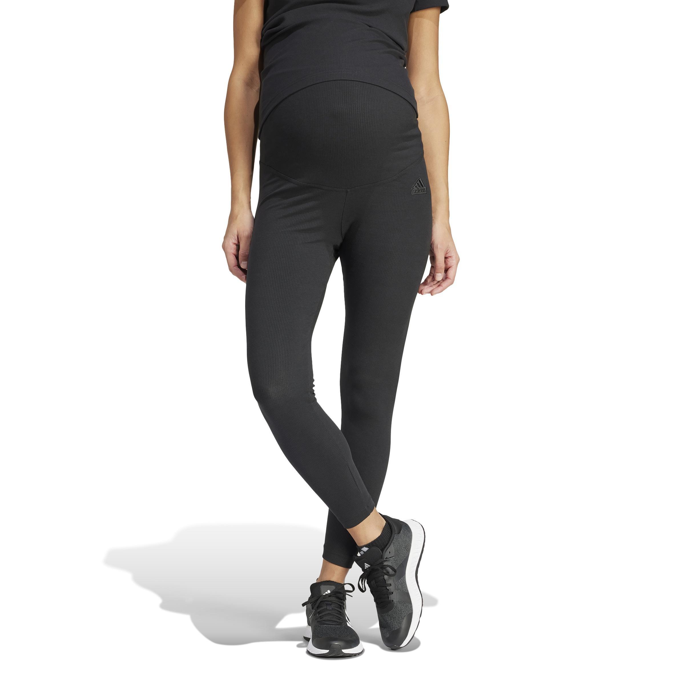 Ribbed High-Waist 7/8 Leggings (Maternity), Black, A901_ONE, large image number 13
