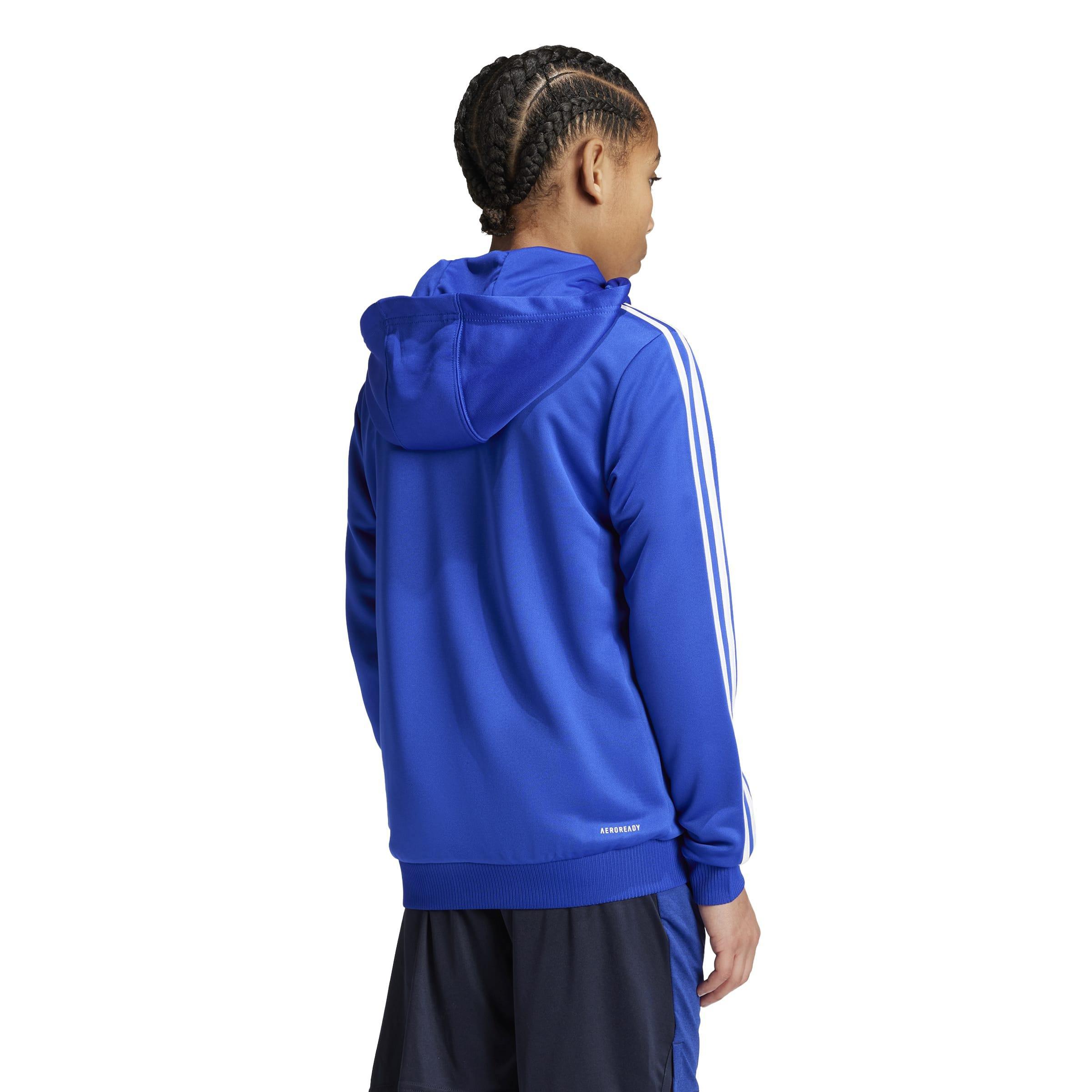 Kids Train Essentials AEROREADY 3-Stripes Regular-Fit Full-Zip Hoodie, Blue, , large image number 3