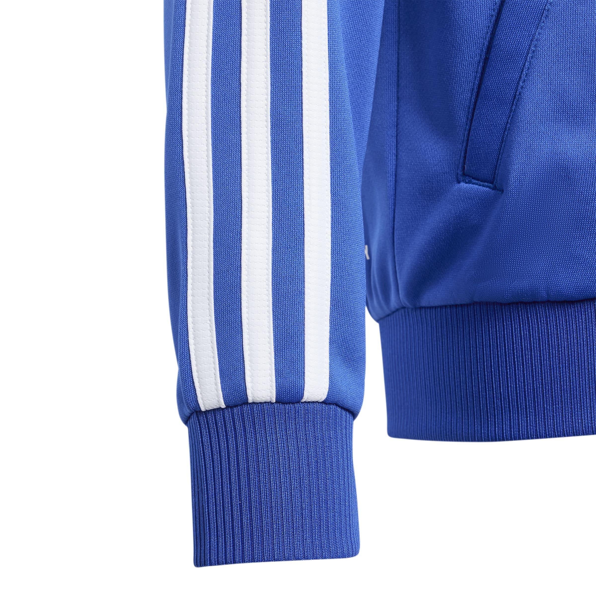 Kids Train Essentials AEROREADY 3-Stripes Regular-Fit Full-Zip Hoodie, Blue, , large image number 7
