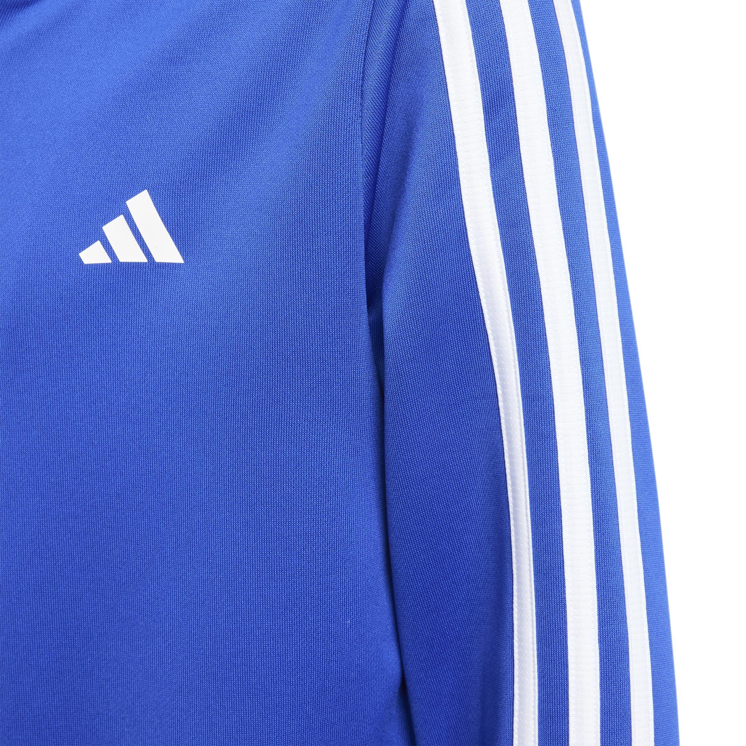 Kids Train Essentials AEROREADY 3-Stripes Regular-Fit Full-Zip Hoodie, Blue, , large image number 9