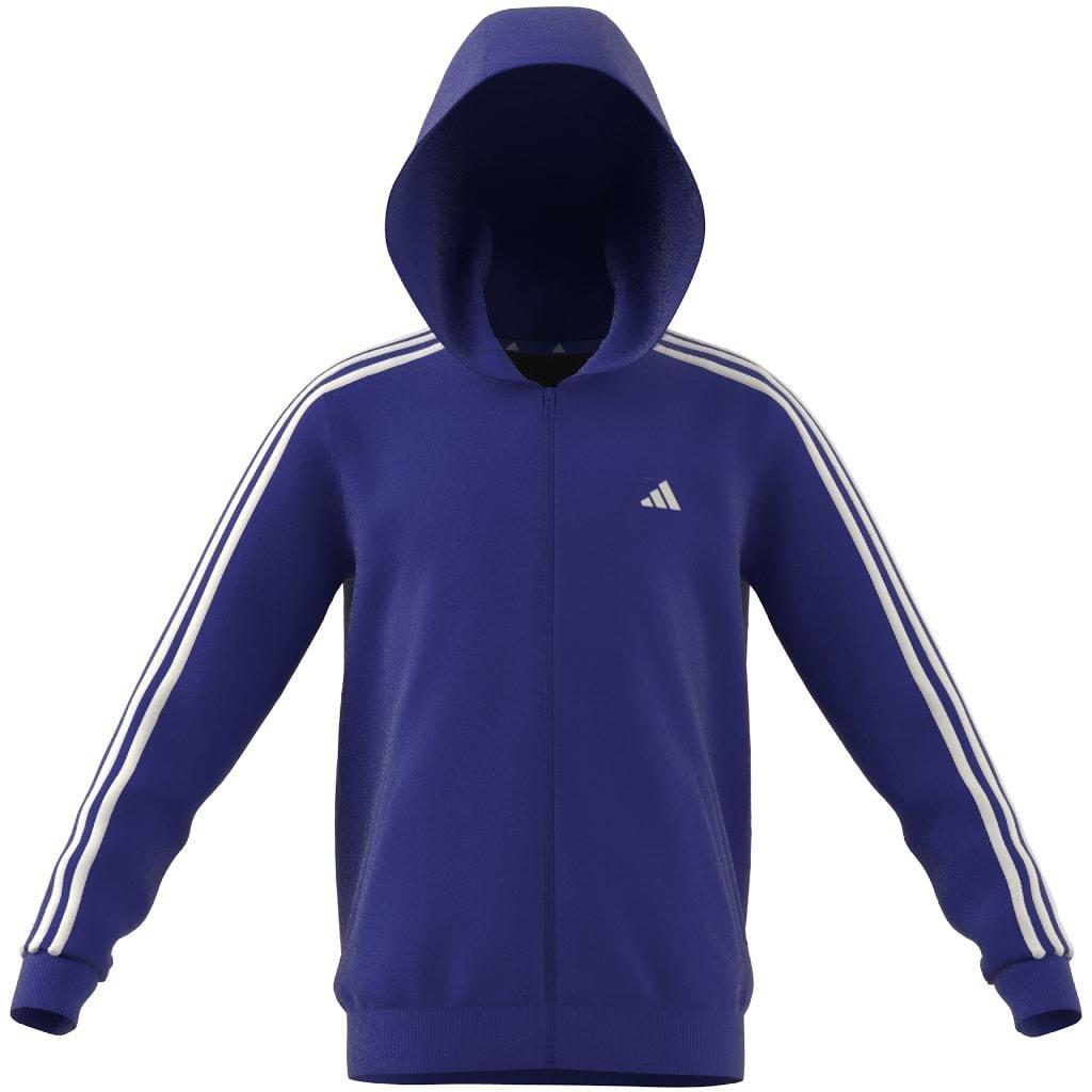 Kids Train Essentials AEROREADY 3-Stripes Regular-Fit Full-Zip Hoodie, Blue, , large image number 13
