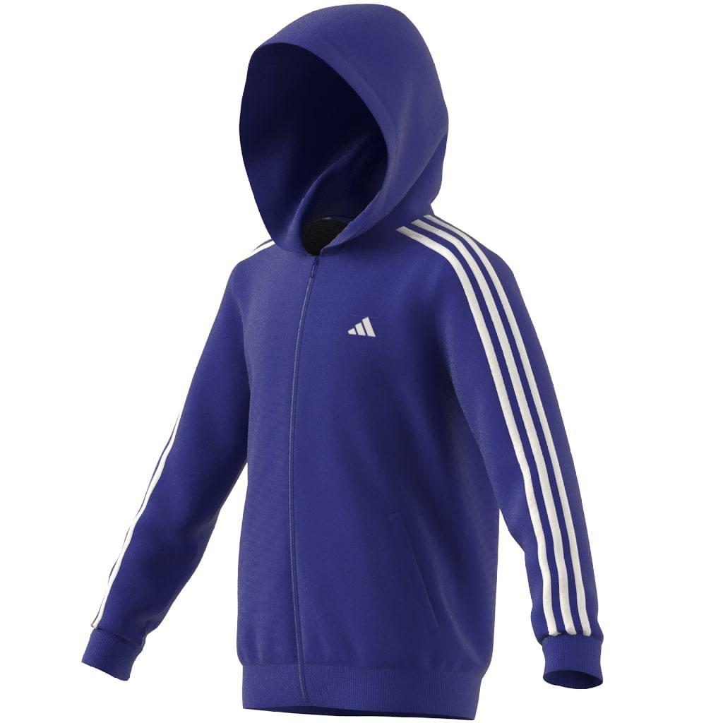 Kids Train Essentials AEROREADY 3-Stripes Regular-Fit Full-Zip Hoodie, Blue, , large image number 14