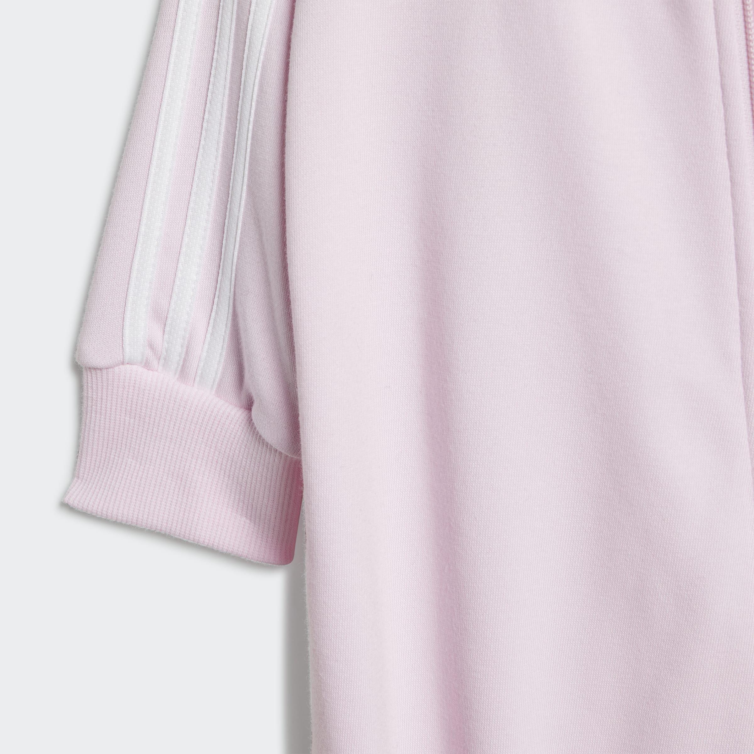 Kids Unisex Essentials 3-Stripes French Terry Bodysuit, Pink, A901_ONE, large image number 3