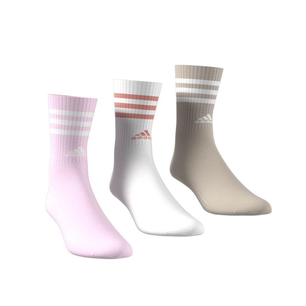 Unisex 3-Stripes Cushioned Sportswear Low-Cut Socks 3 Pairs, Multicolour, A901_ONE, large image number 5