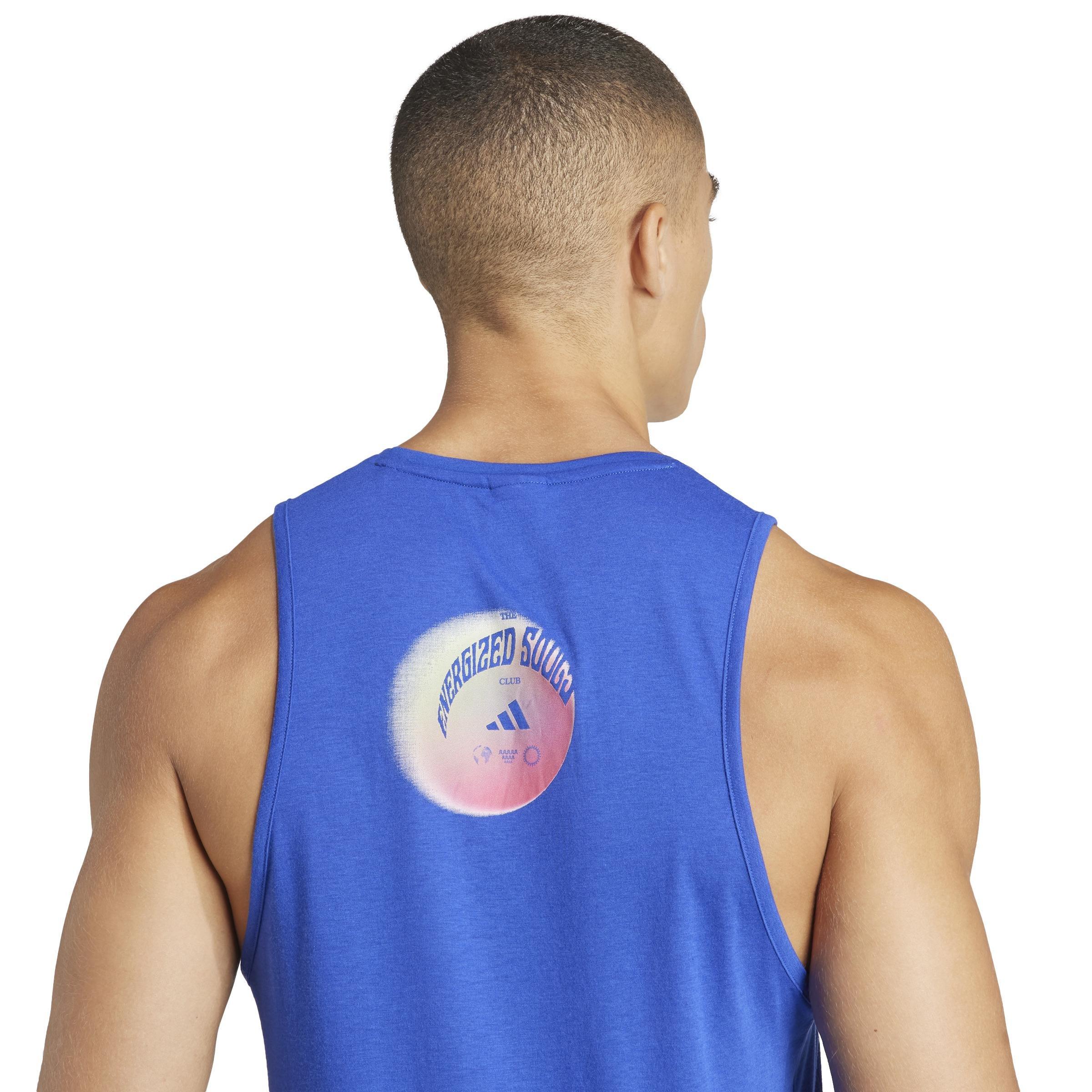 Yoga Training Tank Top, Blue, A901_ONE, large image number 3
