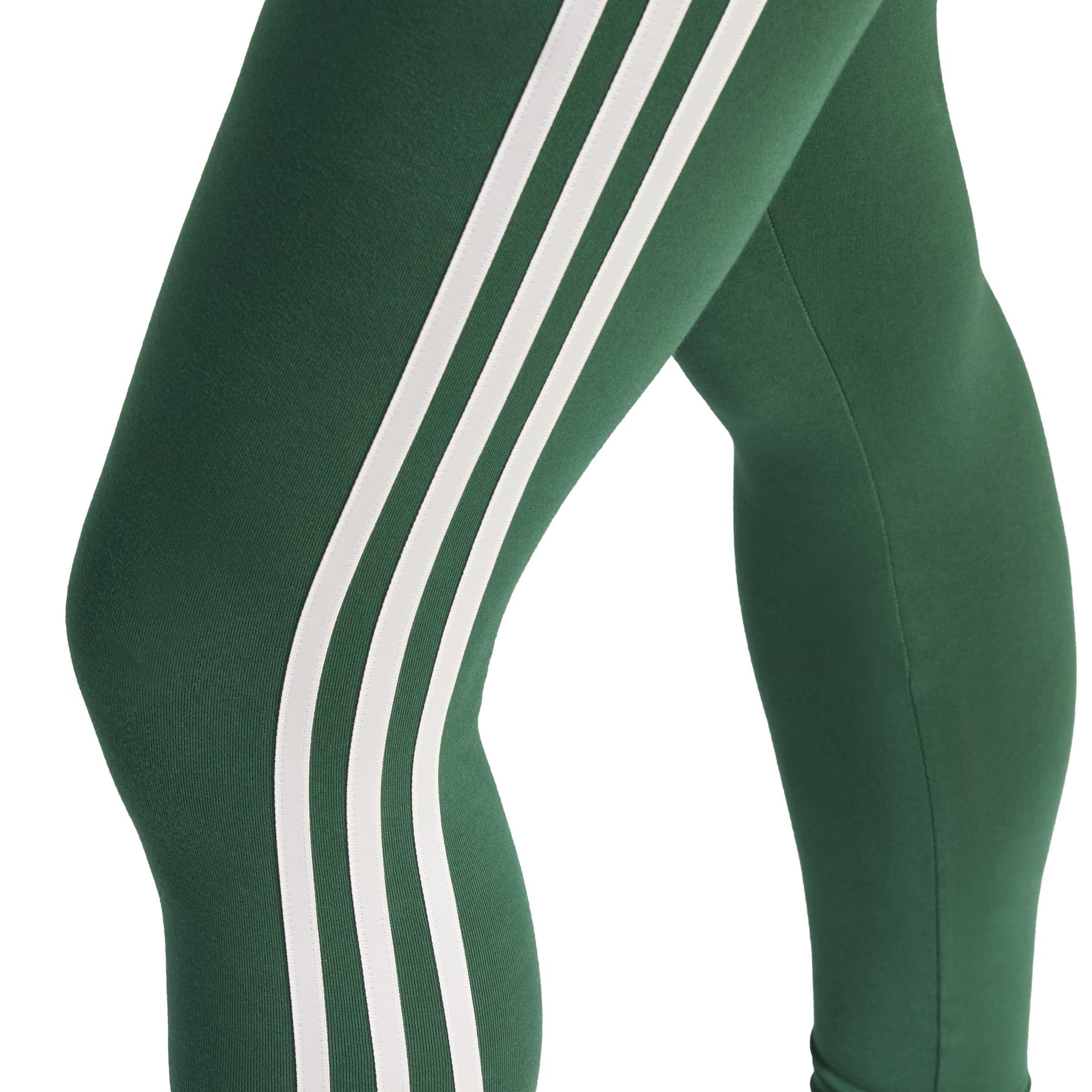 3-Stripes Leggings, Green, A901_ONE, large image number 4