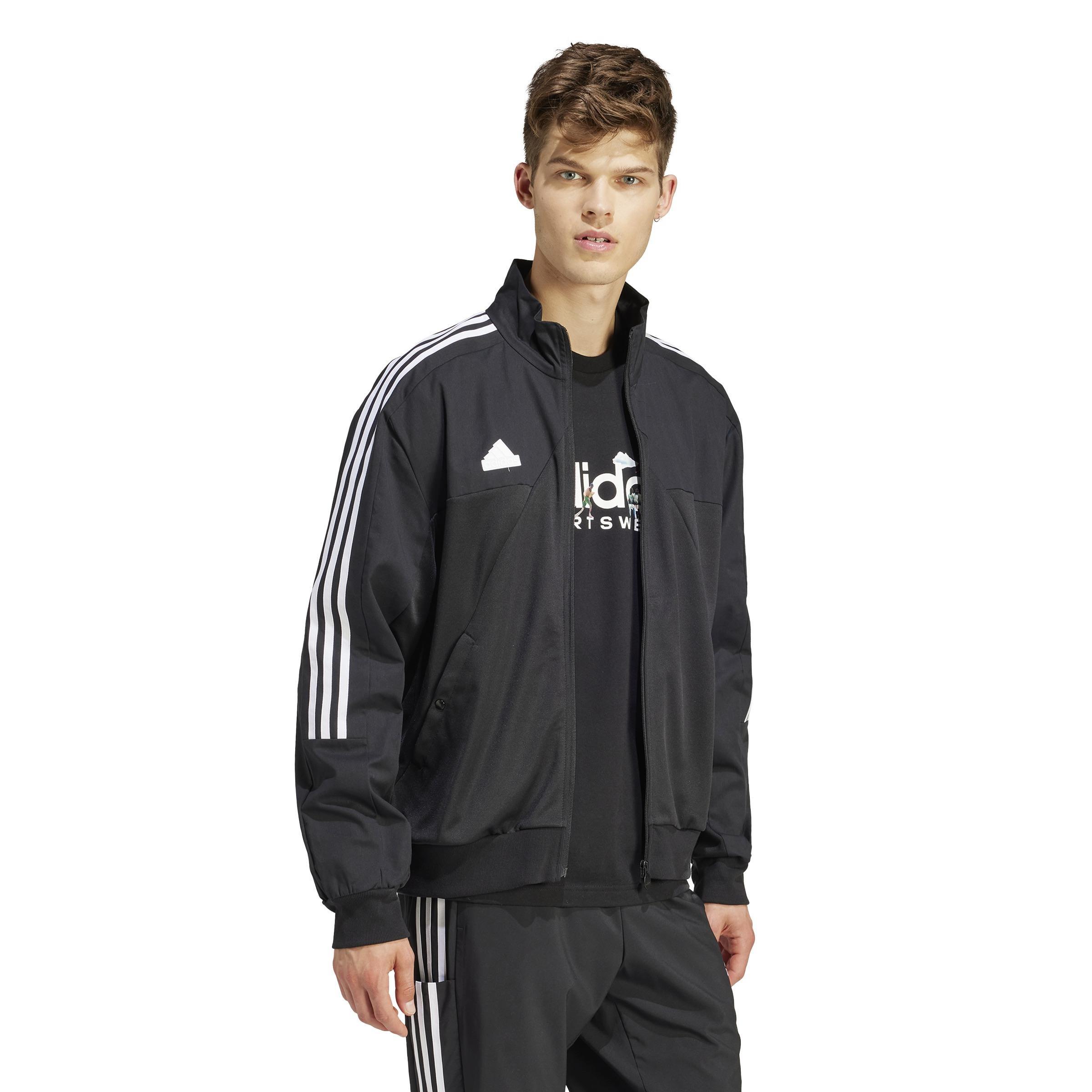 Tiro Material Mix Track Top, Black, , large image number 7