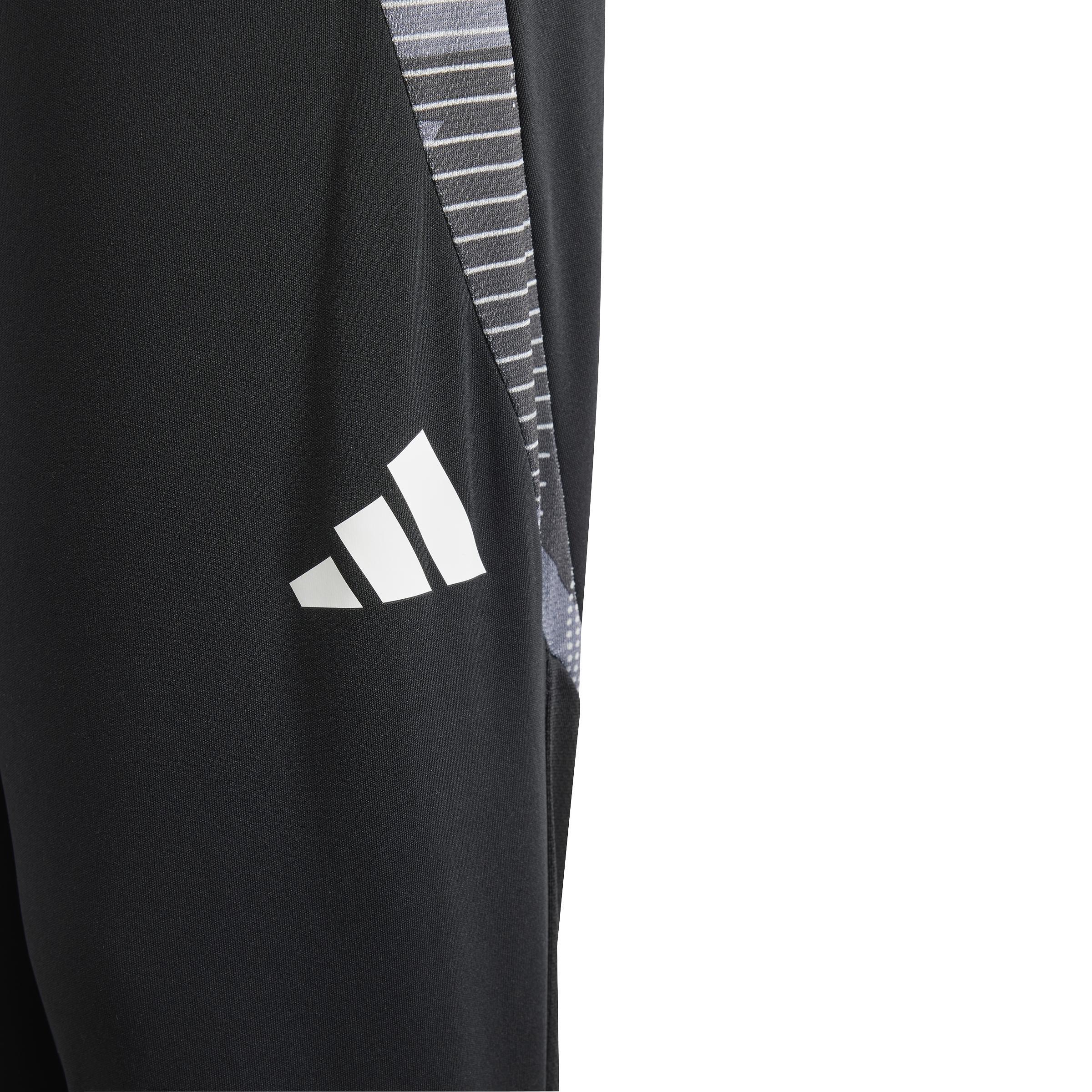 Unisex Kids Tiro 24 Competition Training Tracksuit Bottoms, Black, , large image number 3