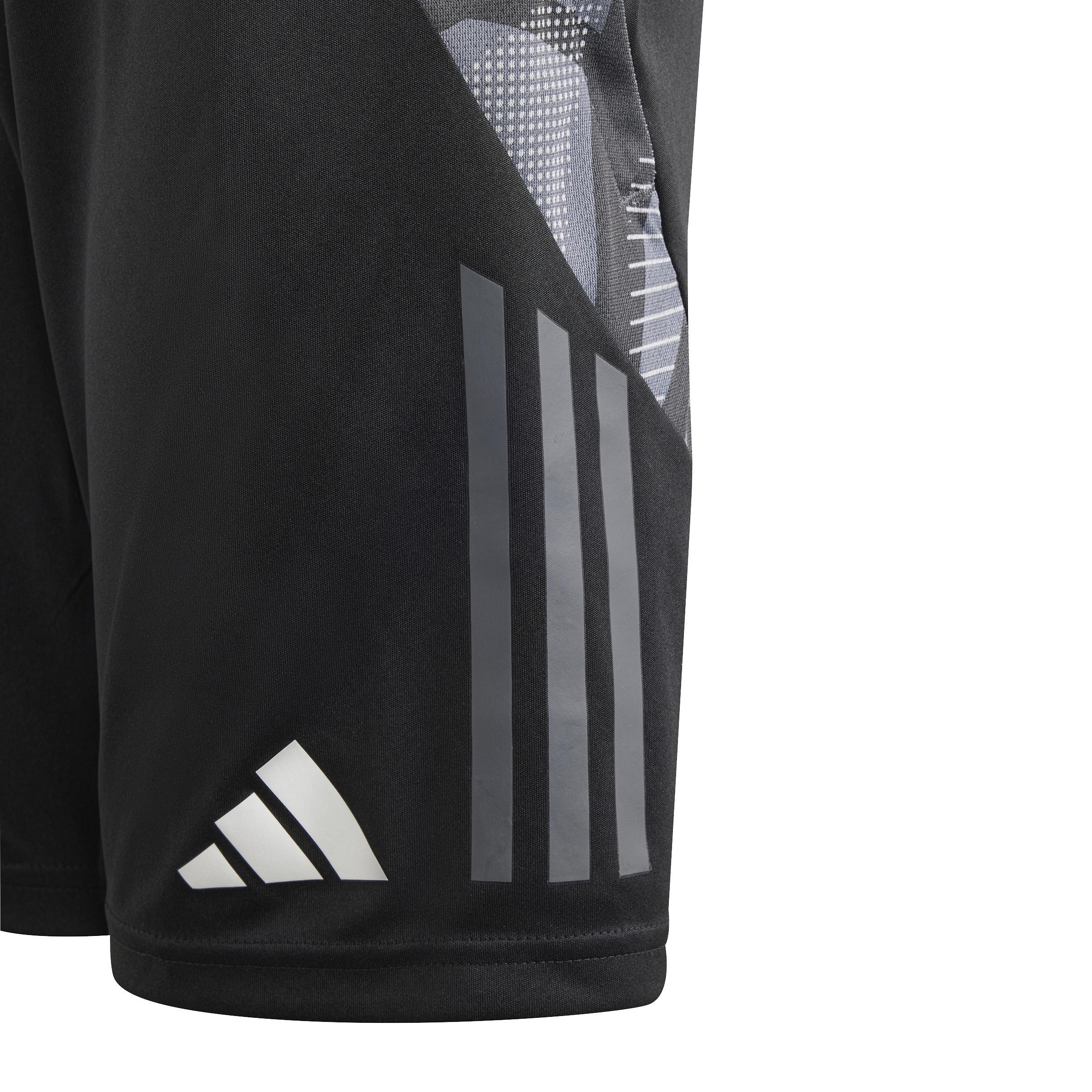Unisex Kids Tiro 24 Competition Training Shorts, Black, , large image number 5