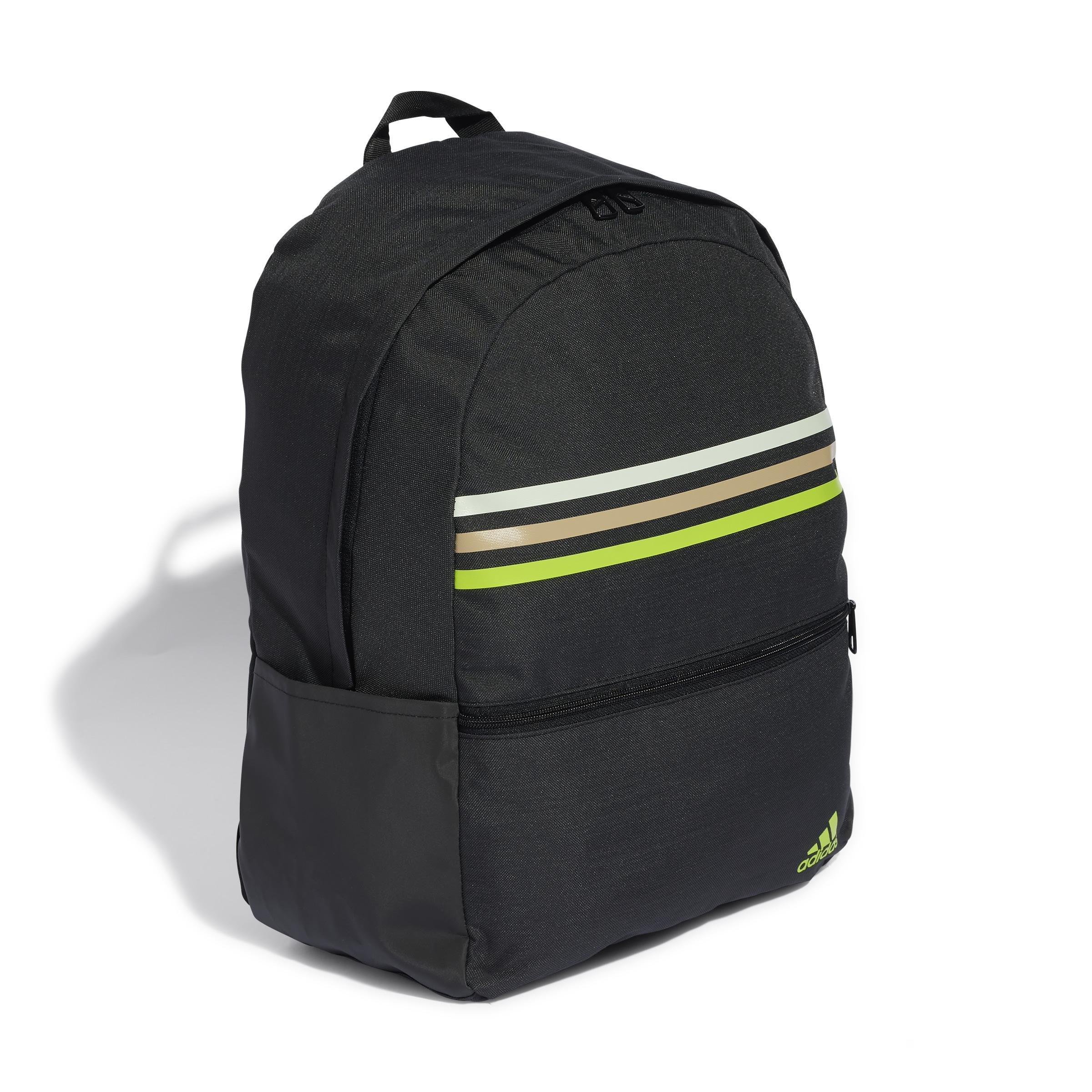 Unisex Classic 3-Stripes Backpack, Black, A901_ONE, large image number 2
