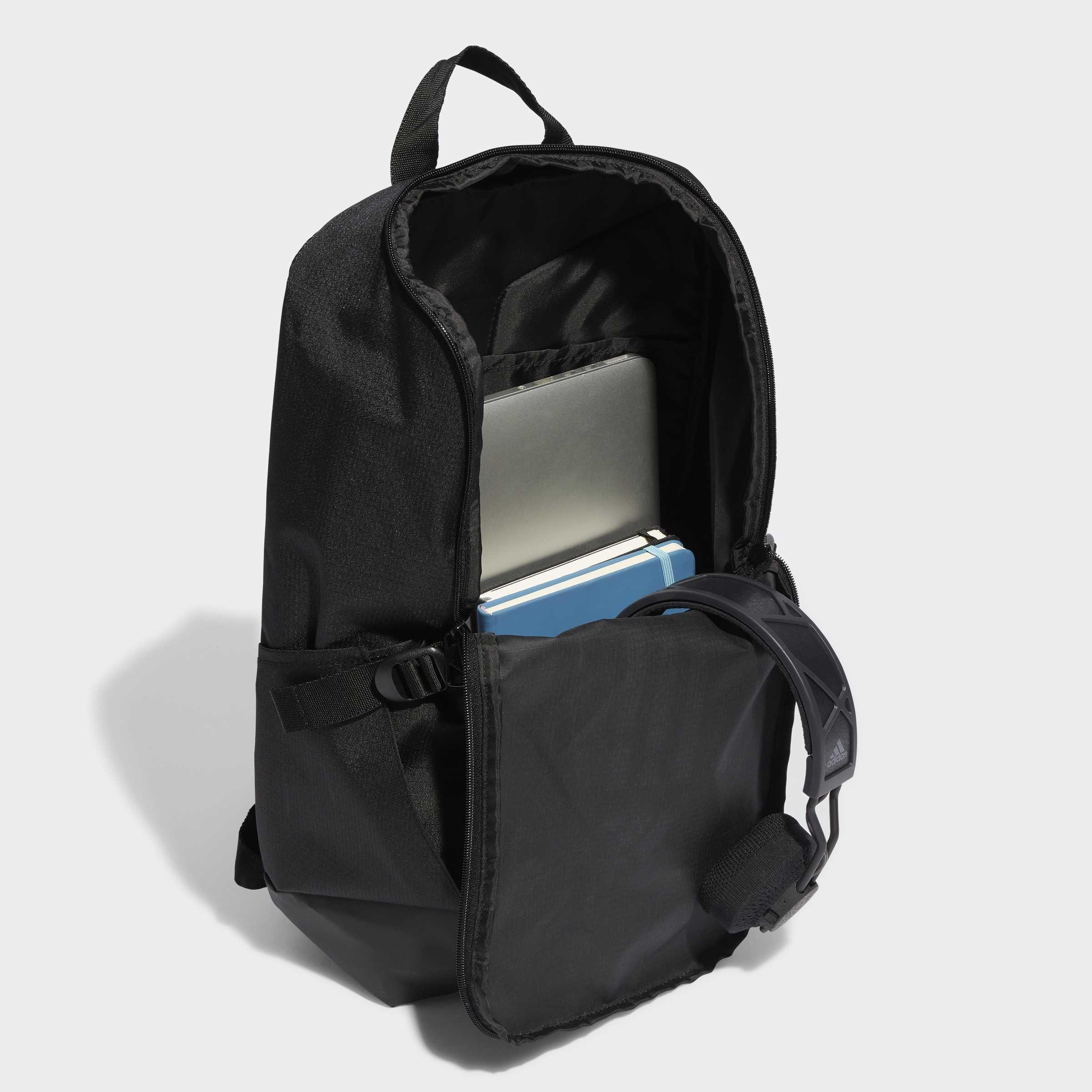 Unisex Essentials 3-Stripes Backpack, Black, A901_ONE, large image number 2