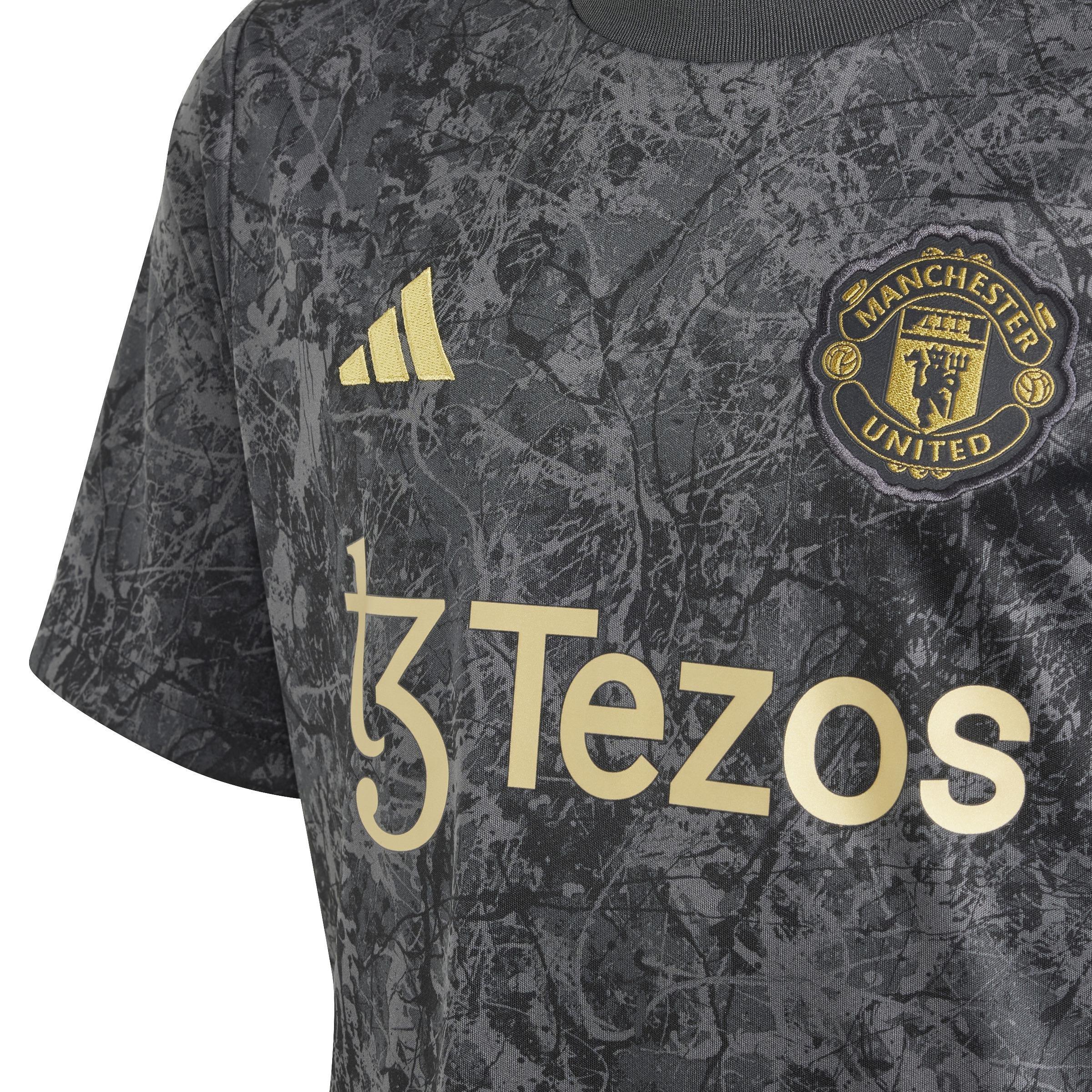 Manchester United Stone Roses Pre-Match Jersey, Black, A901_ONE, large image number 3