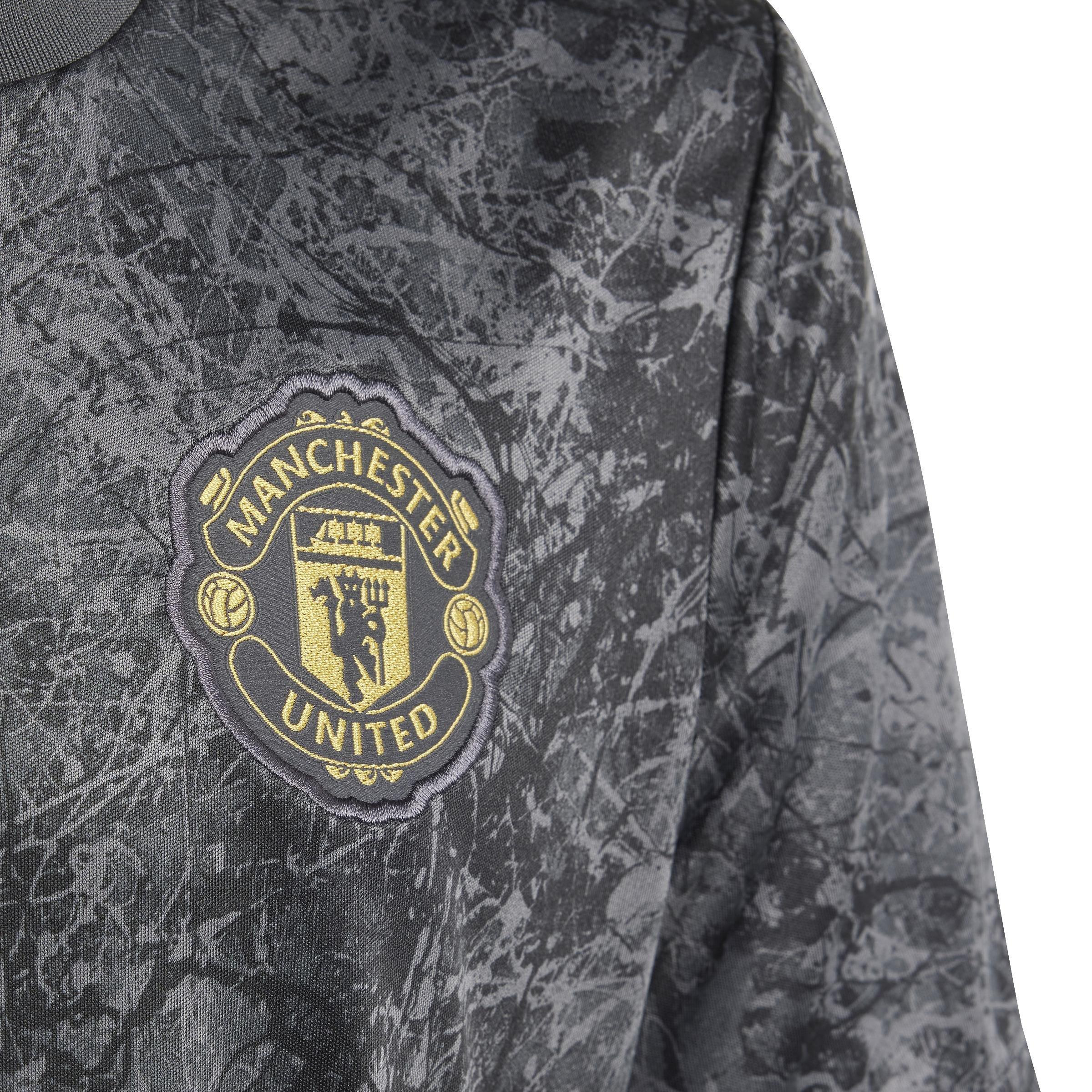 Kids Manchester United Stone Roses Pre-Match Jersey, Black, A901_ONE, large image number 5