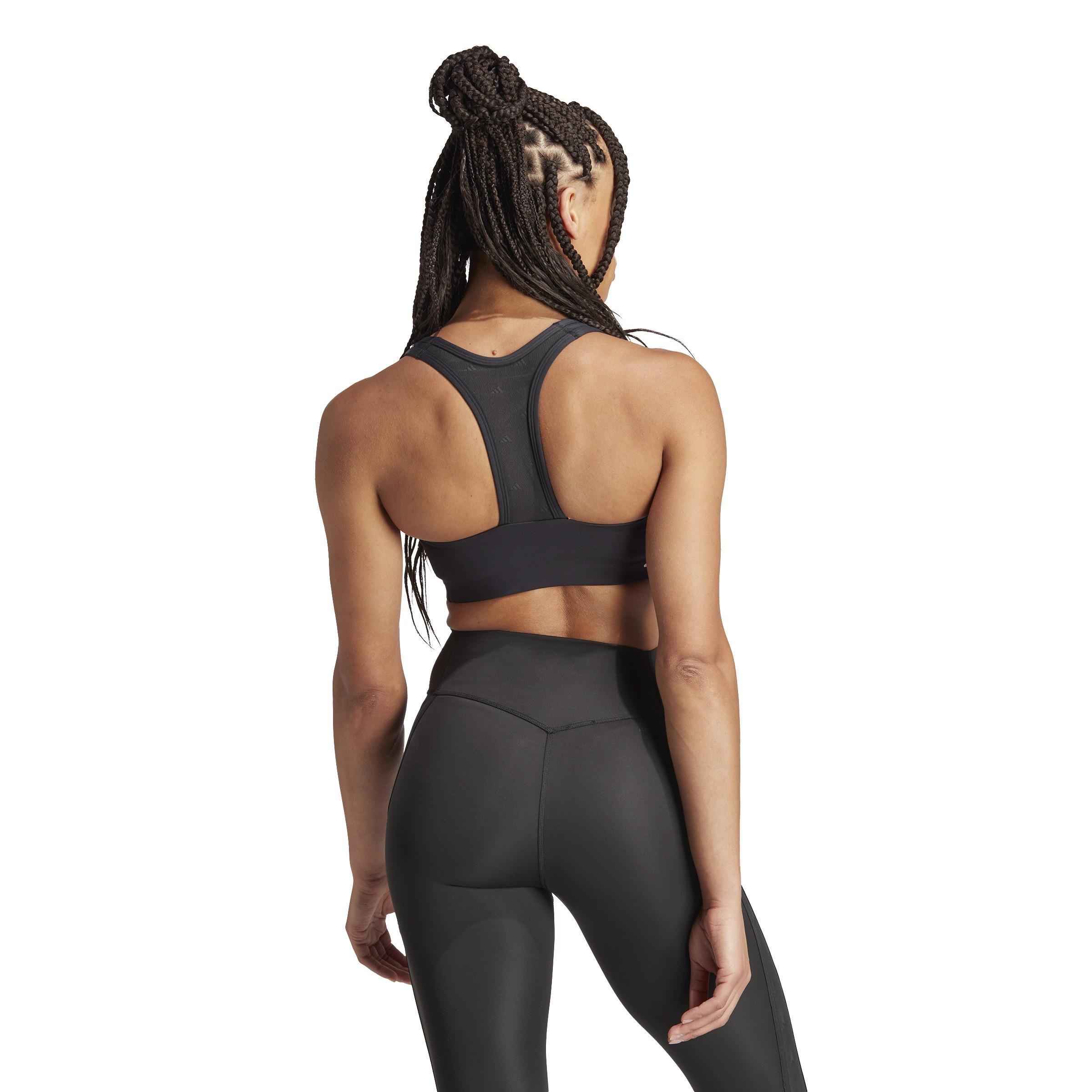 Powerimpact Training Medium-Support Bra - Mix Mat Iteration, Black, , large image number 4