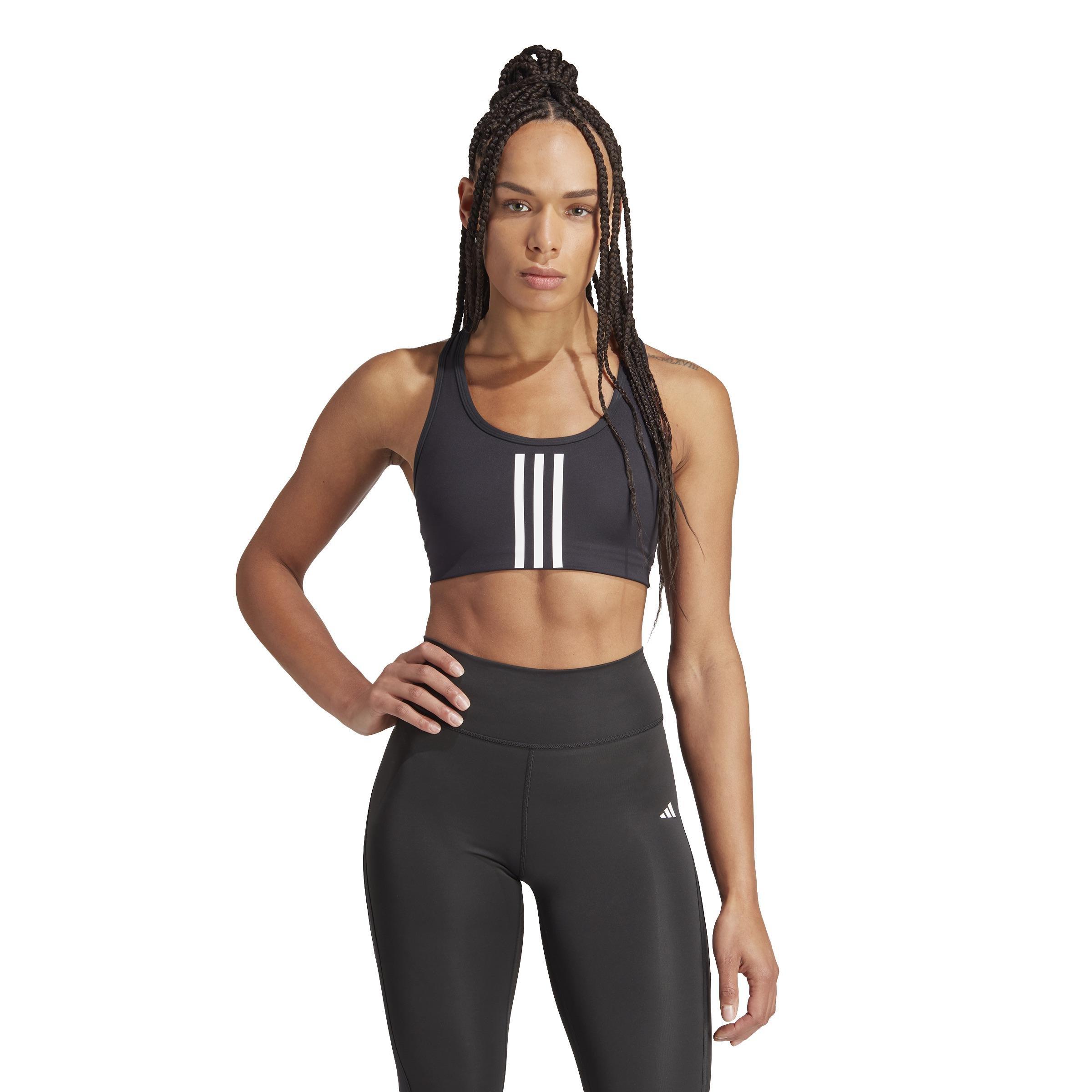 Powerimpact Training Medium-Support Bra - Mix Mat Iteration, Black, , large image number 9