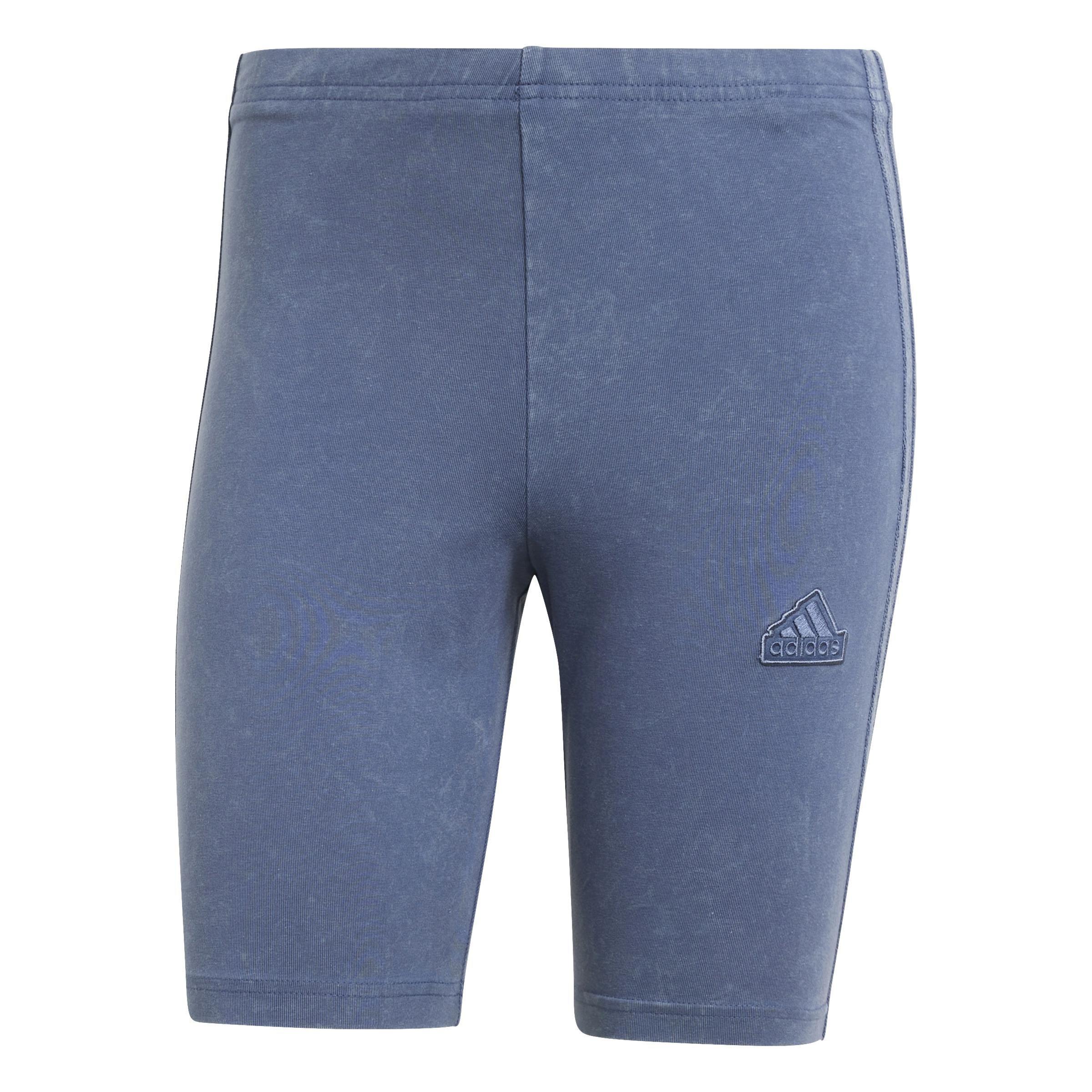 ALL SZN 3-Stripes Garment Wash Bike Shorts, Blue, , large image number 0