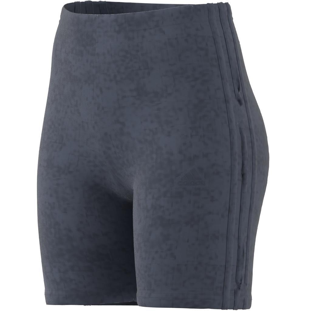 ALL SZN 3-Stripes Garment Wash Bike Shorts, Blue, , large image number 4