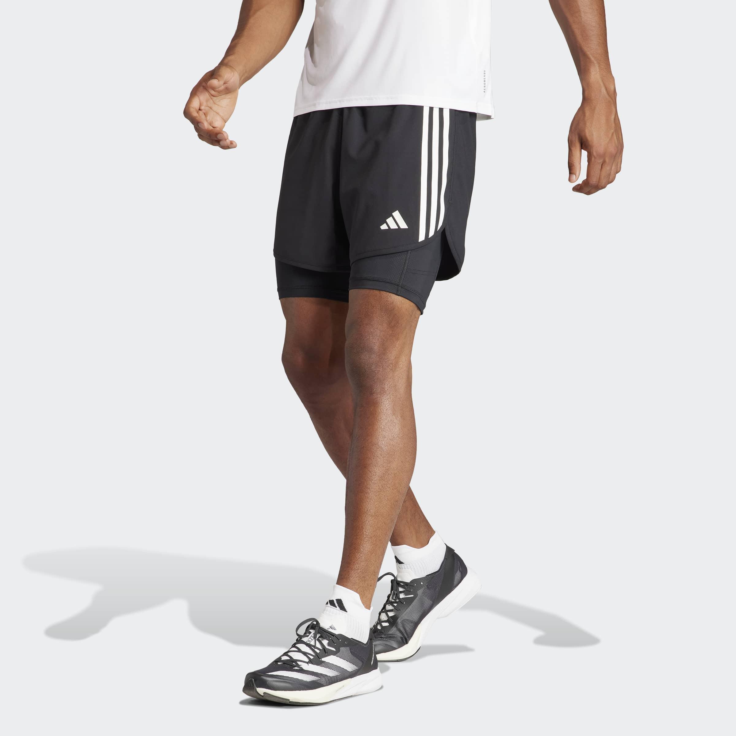 Own the Run 3-Stripes 2-in-1 Shorts, Black, A901_ONE, large image number 5