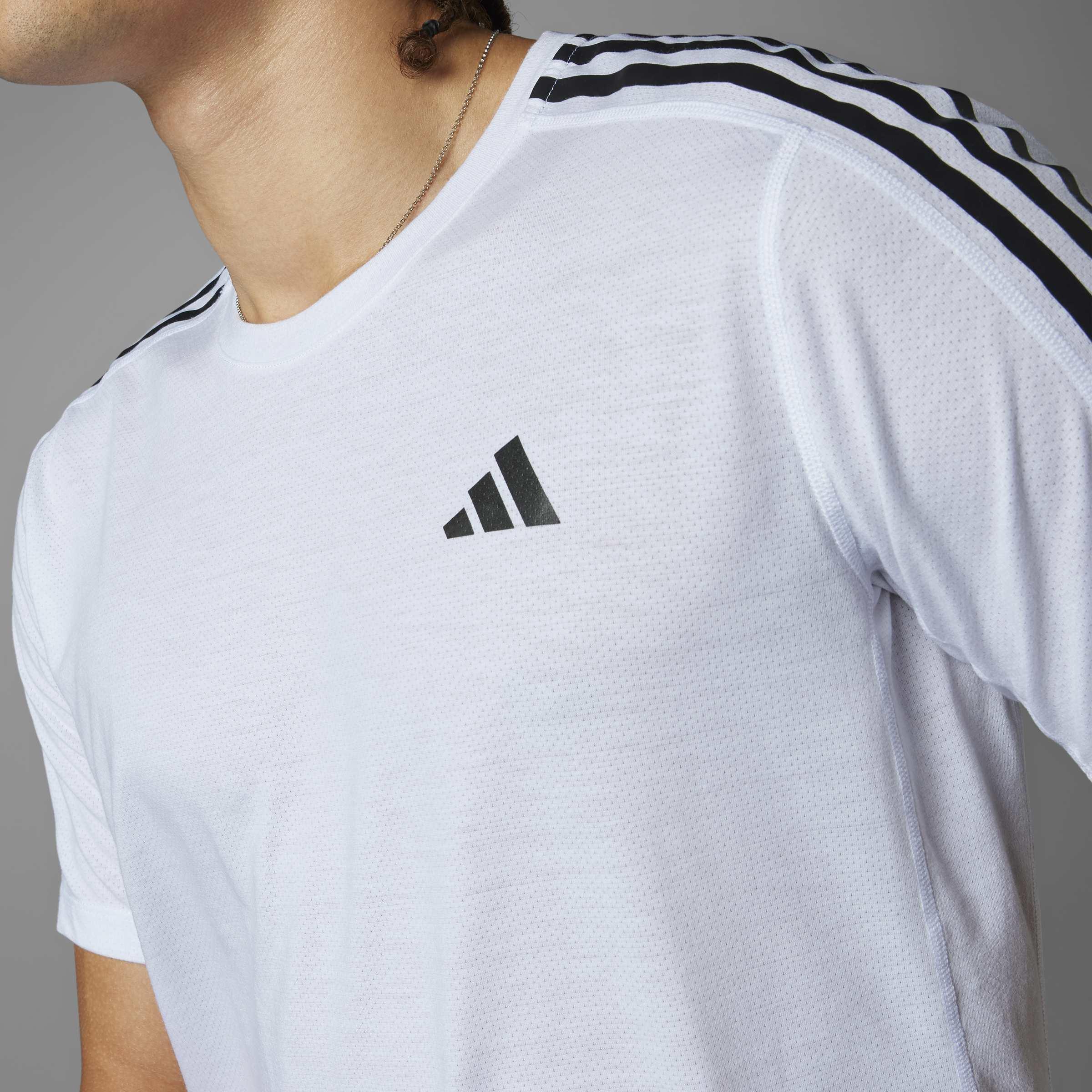 Own the Run 3-Stripes T-Shirt, White, A901_ONE, large image number 2