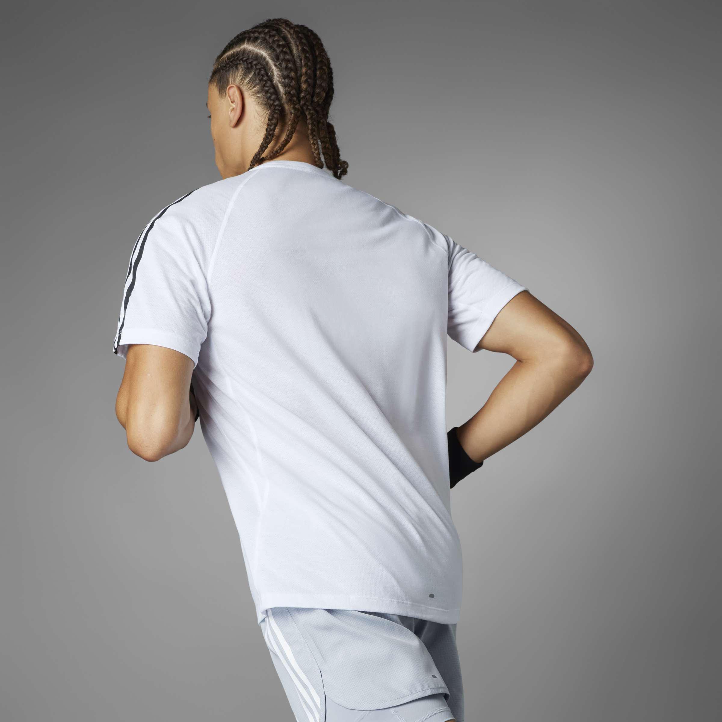 Own the Run 3-Stripes T-Shirt, White, A901_ONE, large image number 4