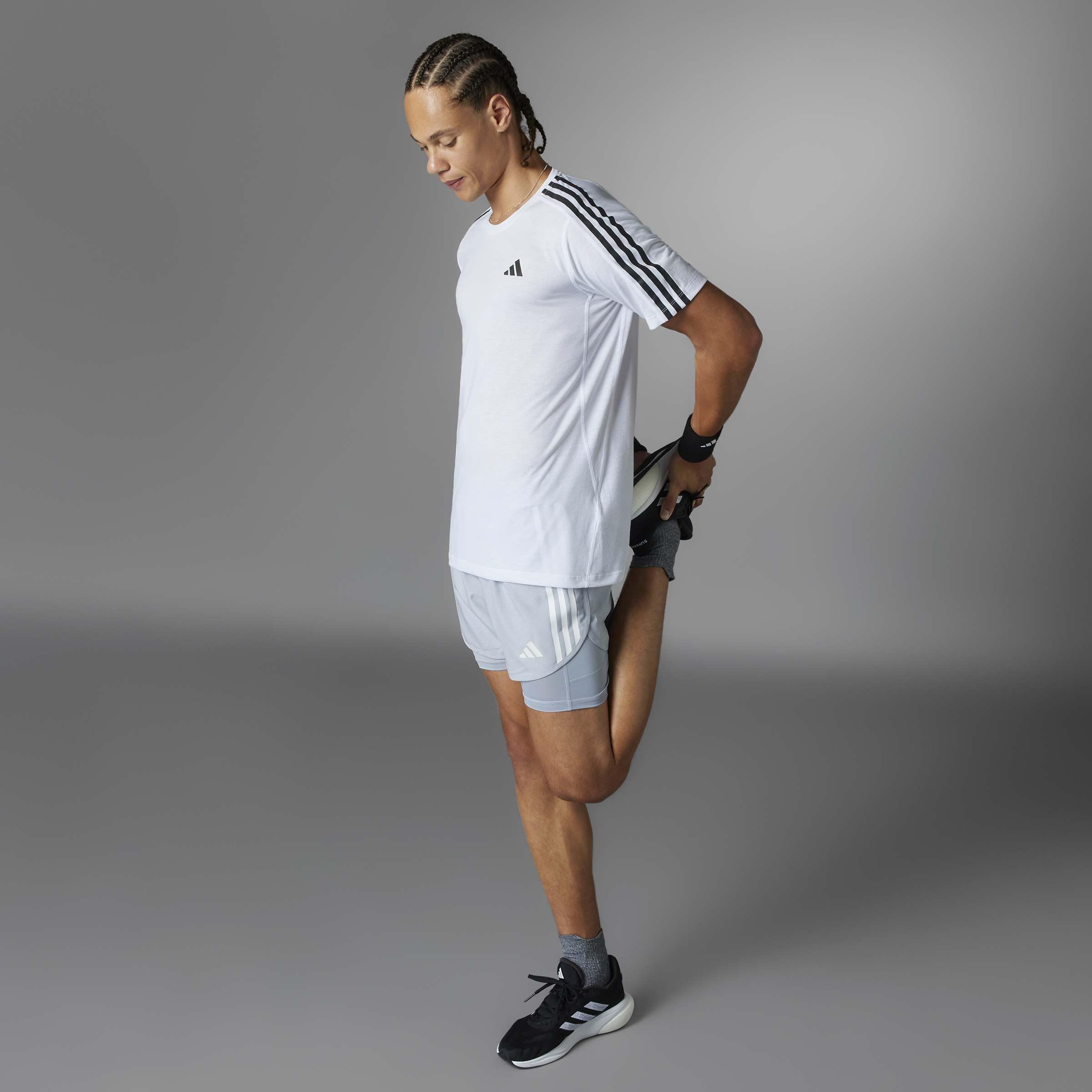 Own the Run 3-Stripes T-Shirt, White, A901_ONE, large image number 7