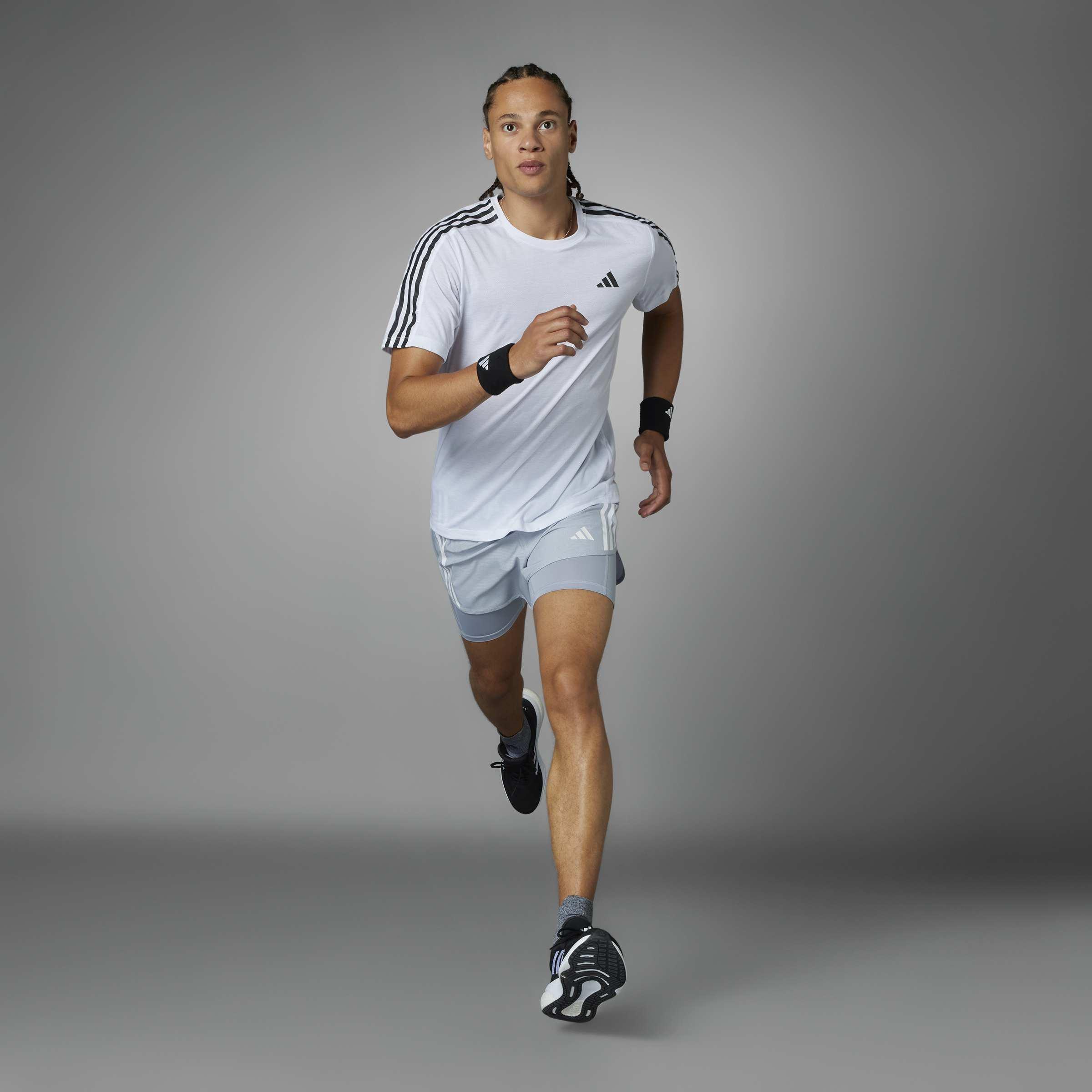 Own the Run 3-Stripes T-Shirt, White, A901_ONE, large image number 8