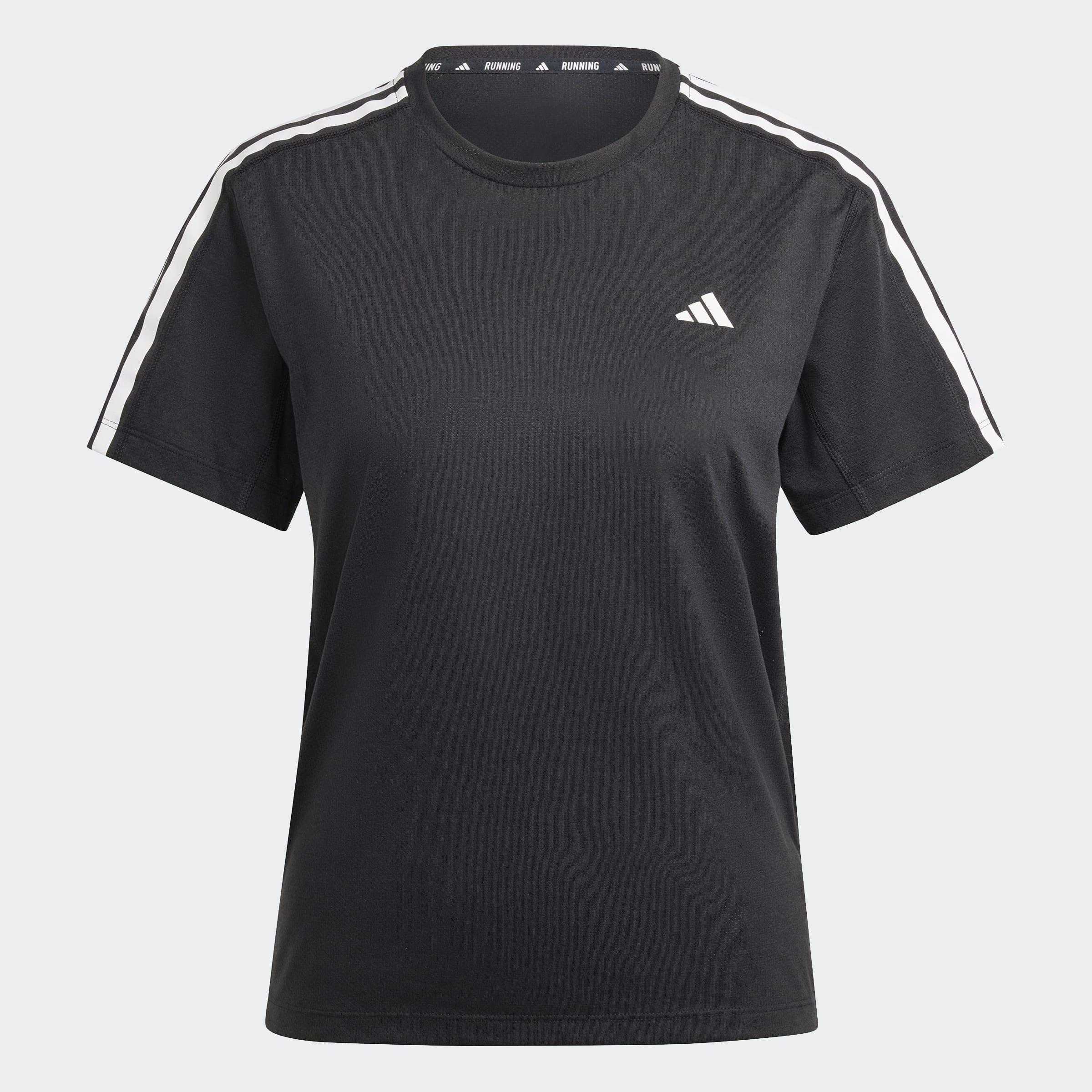 Own the Run 3-Stripes T-Shirt, Black, A901_ONE, large image number 3