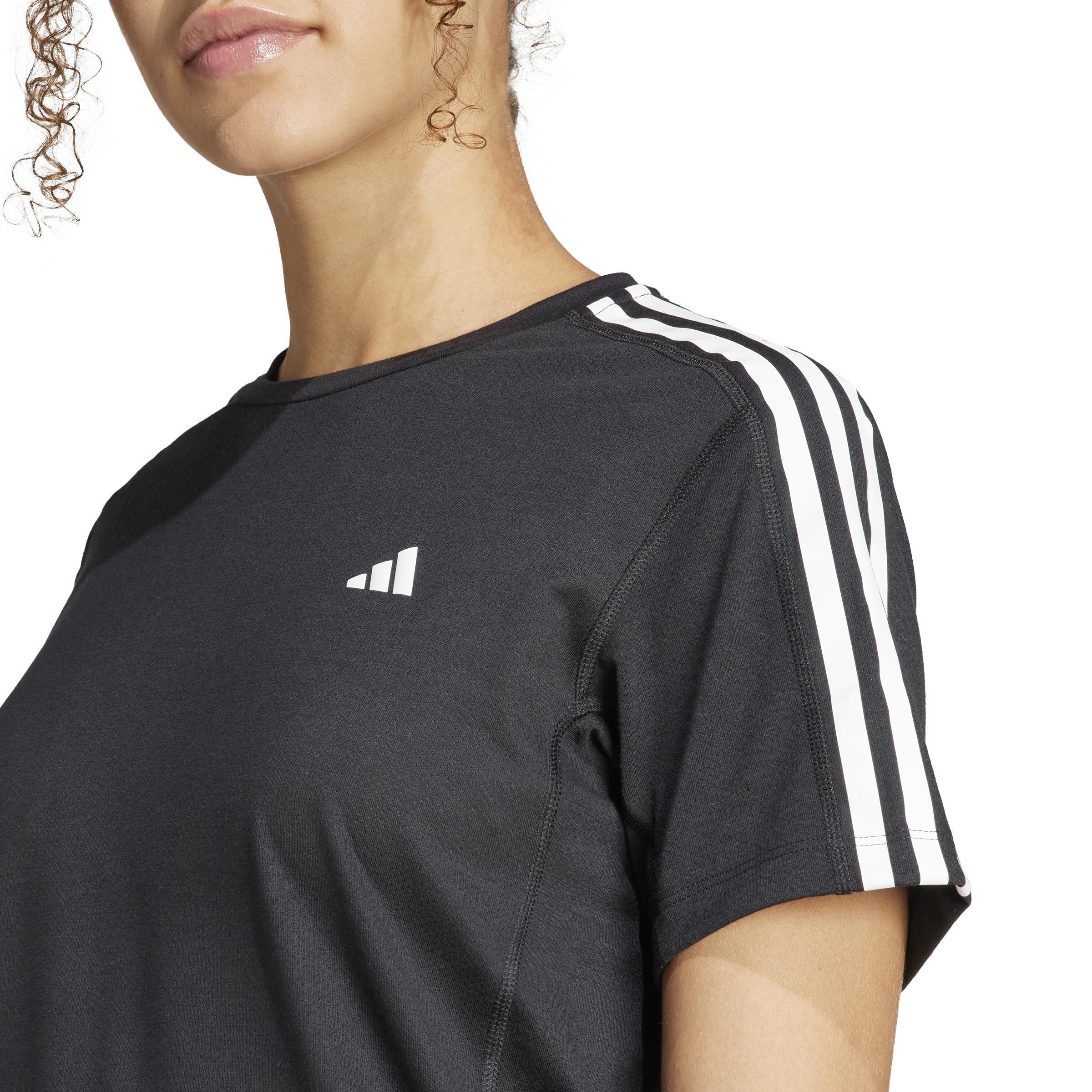Own the Run 3-Stripes T-Shirt, Black, A901_ONE, large image number 6