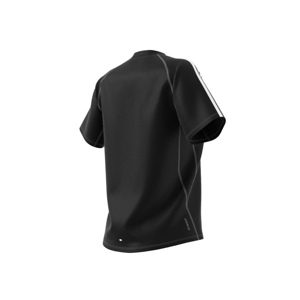 Own the Run 3-Stripes T-Shirt, Black, A901_ONE, large image number 9