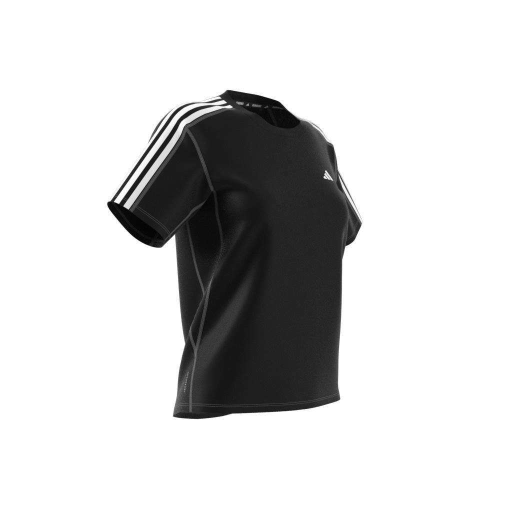 Own the Run 3-Stripes T-Shirt, Black, A901_ONE, large image number 11
