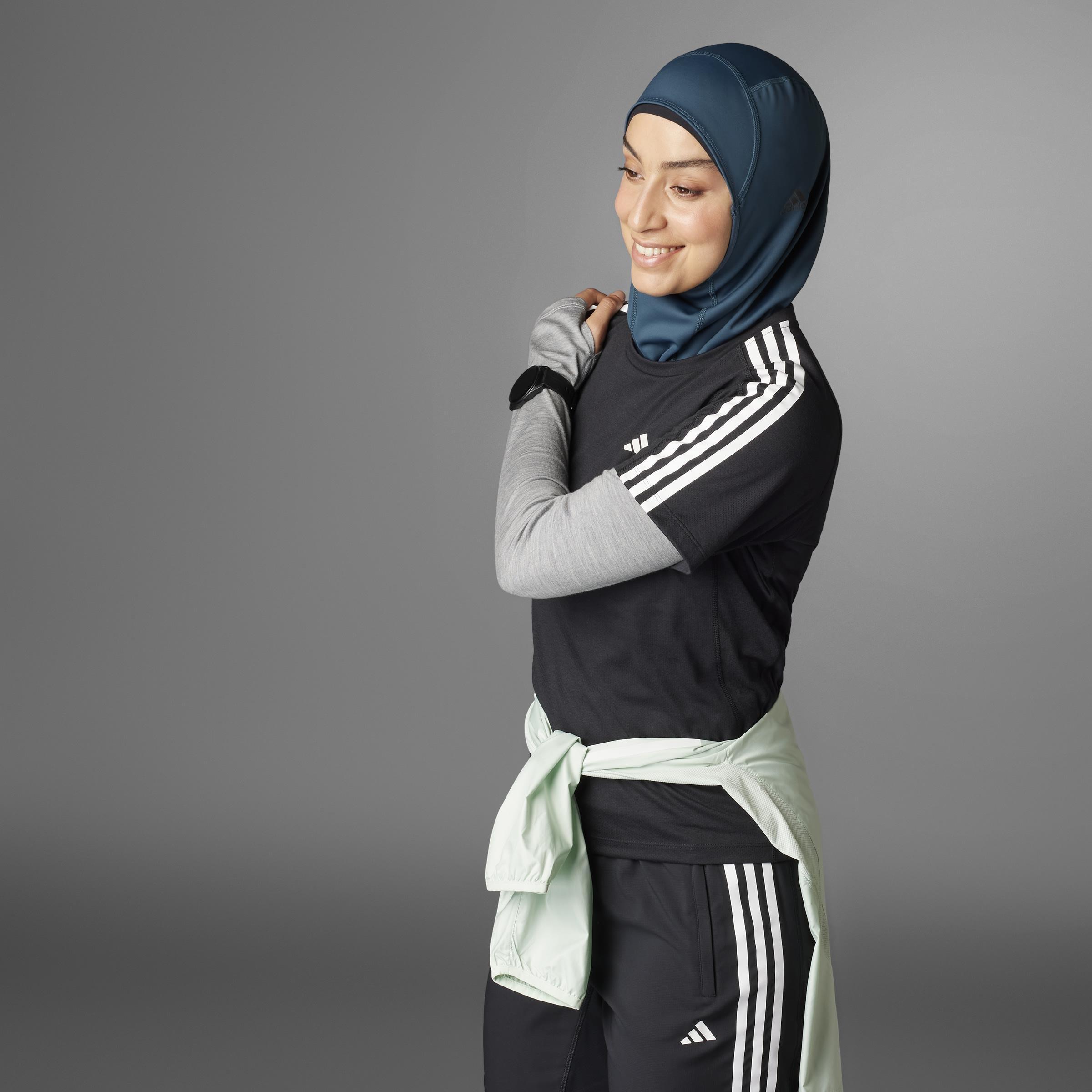 Own the Run 3-Stripes T-Shirt, Black, A901_ONE, large image number 14