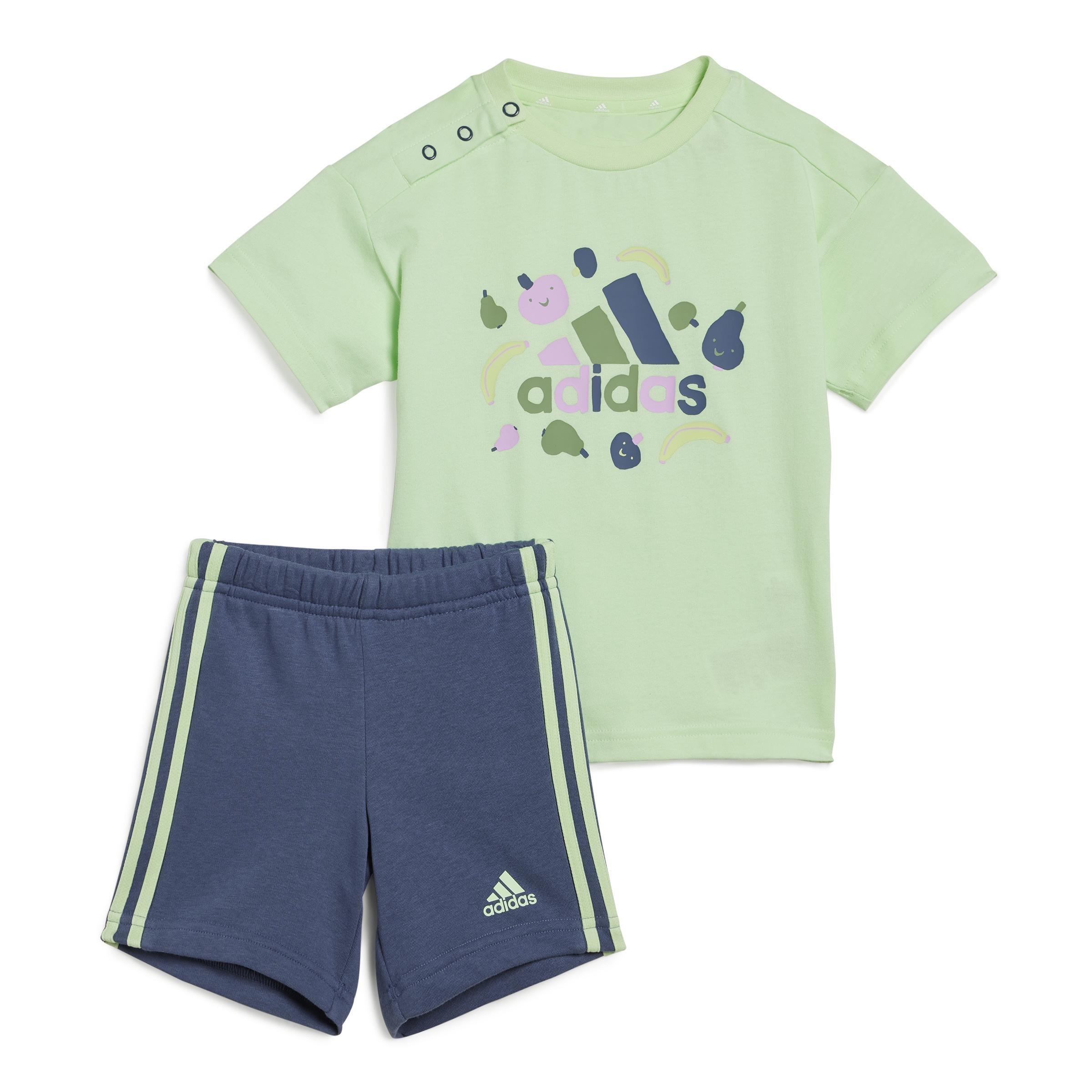 Unisex Kids Essentials Allover Print Tee Set, Green, , large image number 0