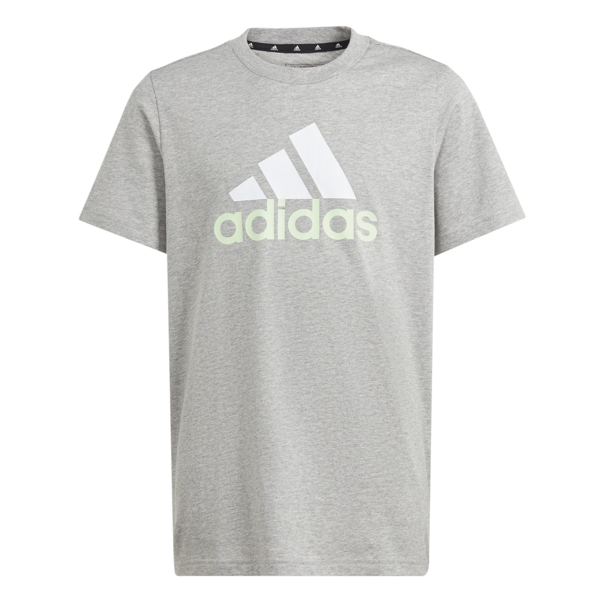 Unisex Essentials Two-Colour Big Logo Cotton T-Shirt, Grey, A901_ONE, large image number 0