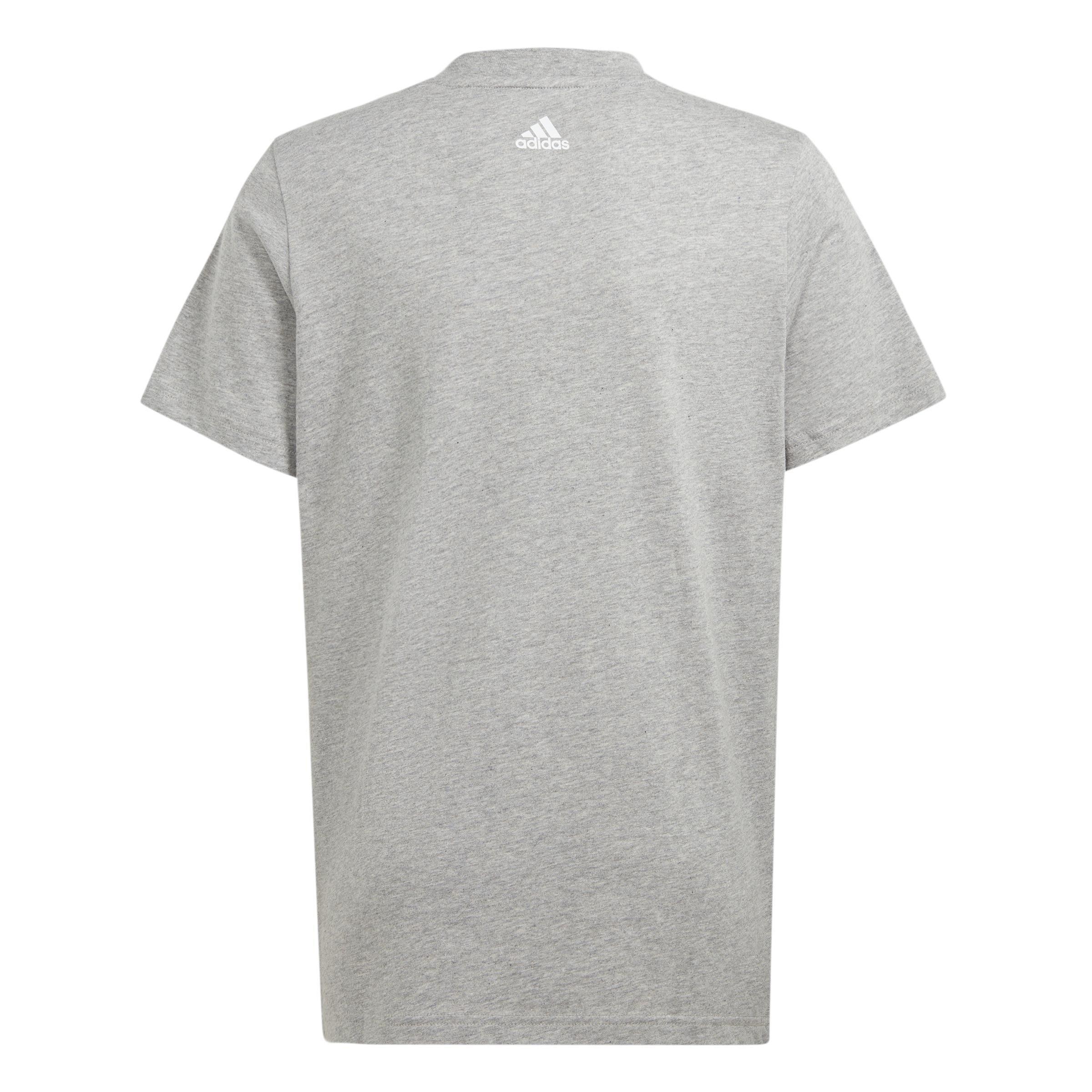 Unisex Kids Essentials Two-Colour Big Logo Cotton T-Shirt, Grey, , large image number 2