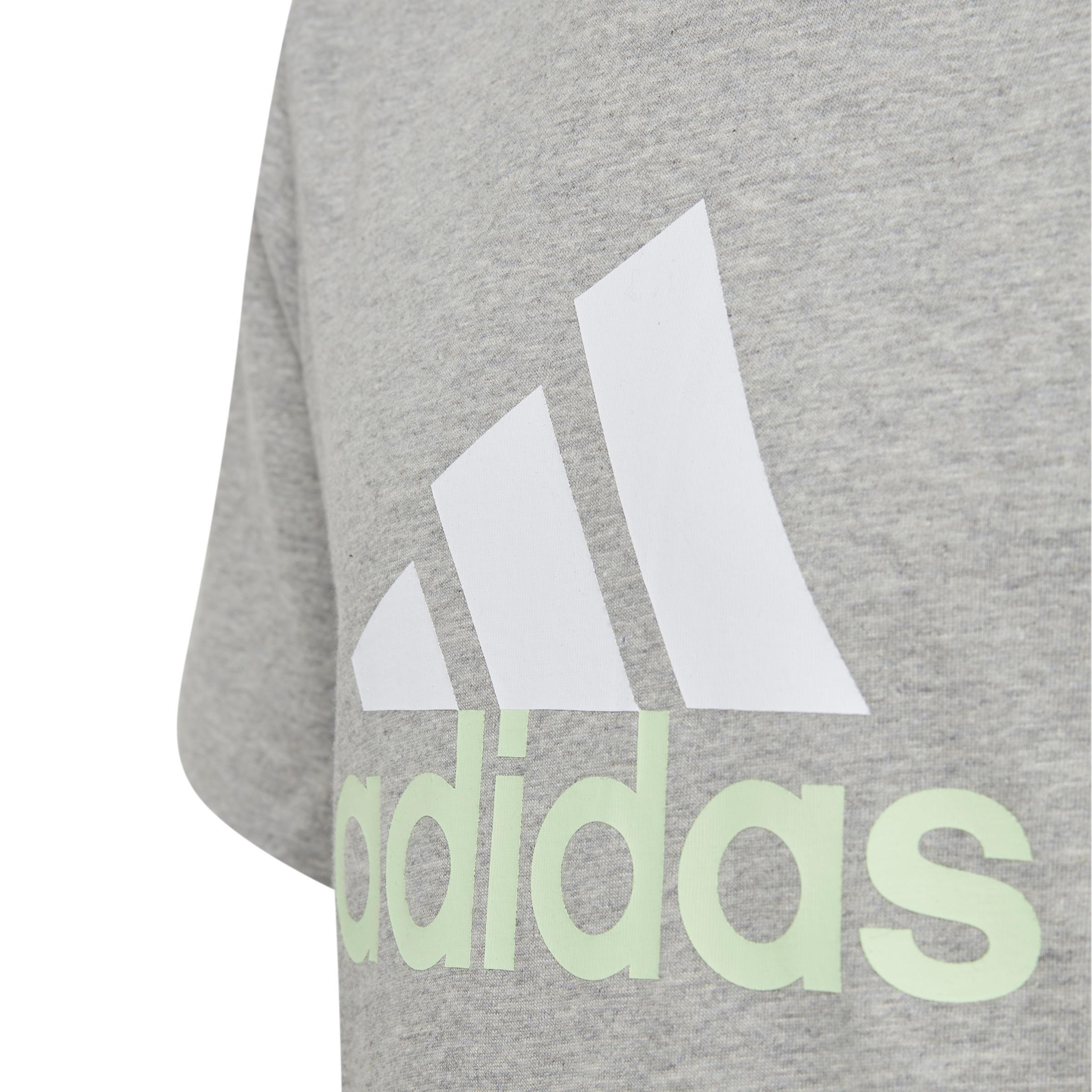Unisex Kids Essentials Two-Colour Big Logo Cotton T-Shirt, Grey, , large image number 3