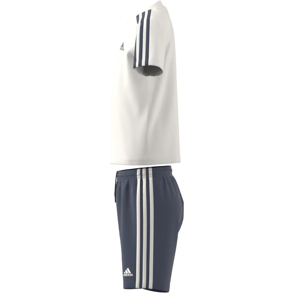 Unisex Essentials 3-Stripes Tee And Shorts Set, White, A901_ONE, large image number 12