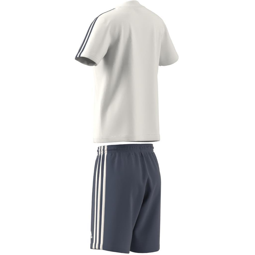 Unisex Essentials 3-Stripes Tee And Shorts Set, White, A901_ONE, large image number 13